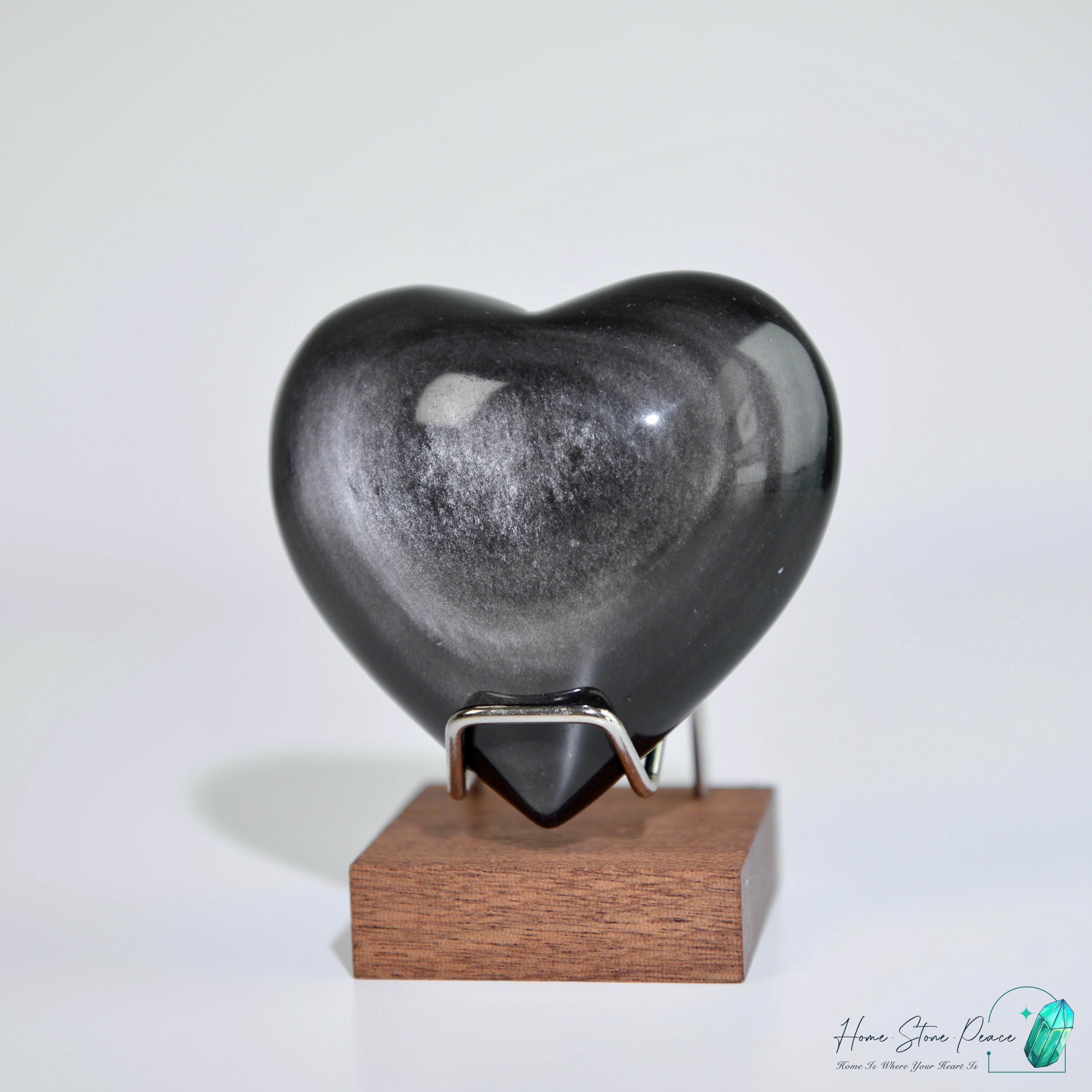 銀曜石心 Silver Sheen Obsidian Heart