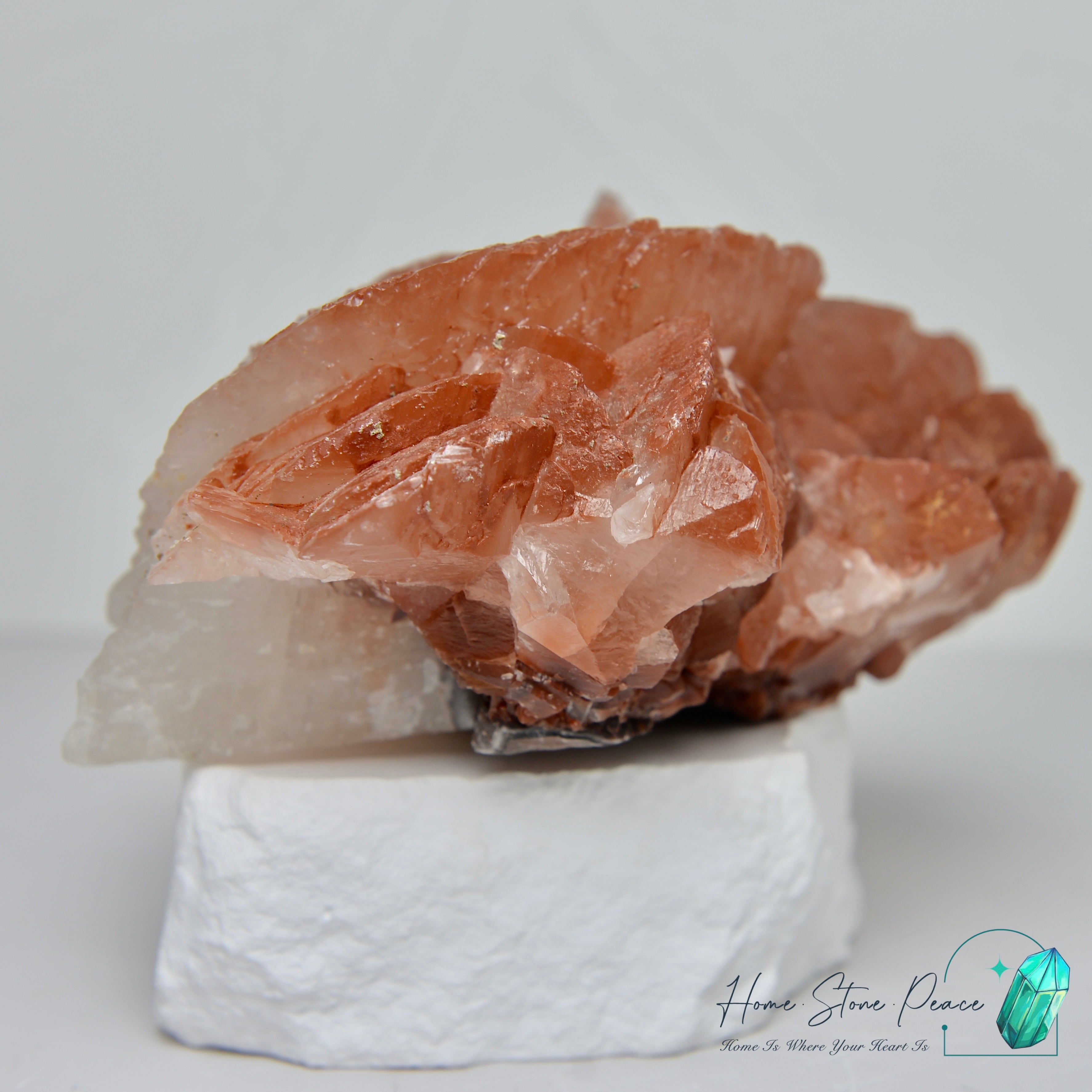 巨型玫瑰狀紅方解石原石 Large Rose Shape Red Calcite Cluster