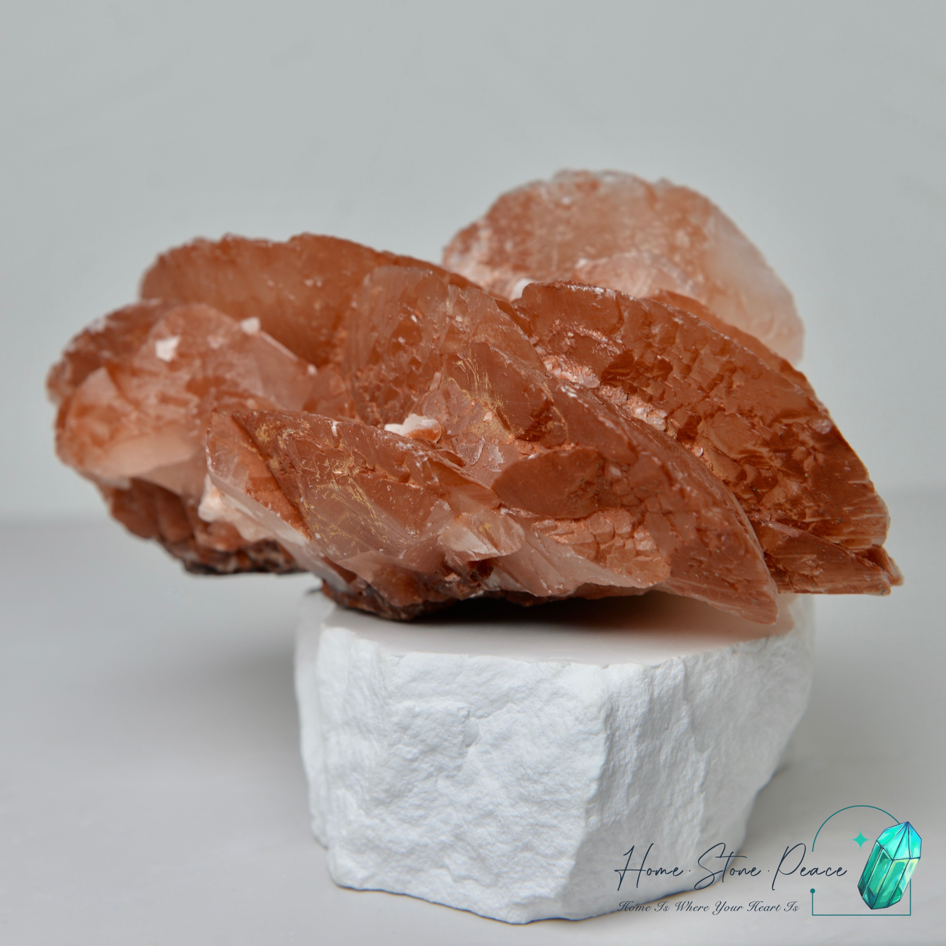 巨型玫瑰狀紅方解石原石 Large Rose Shape Red Calcite Cluster