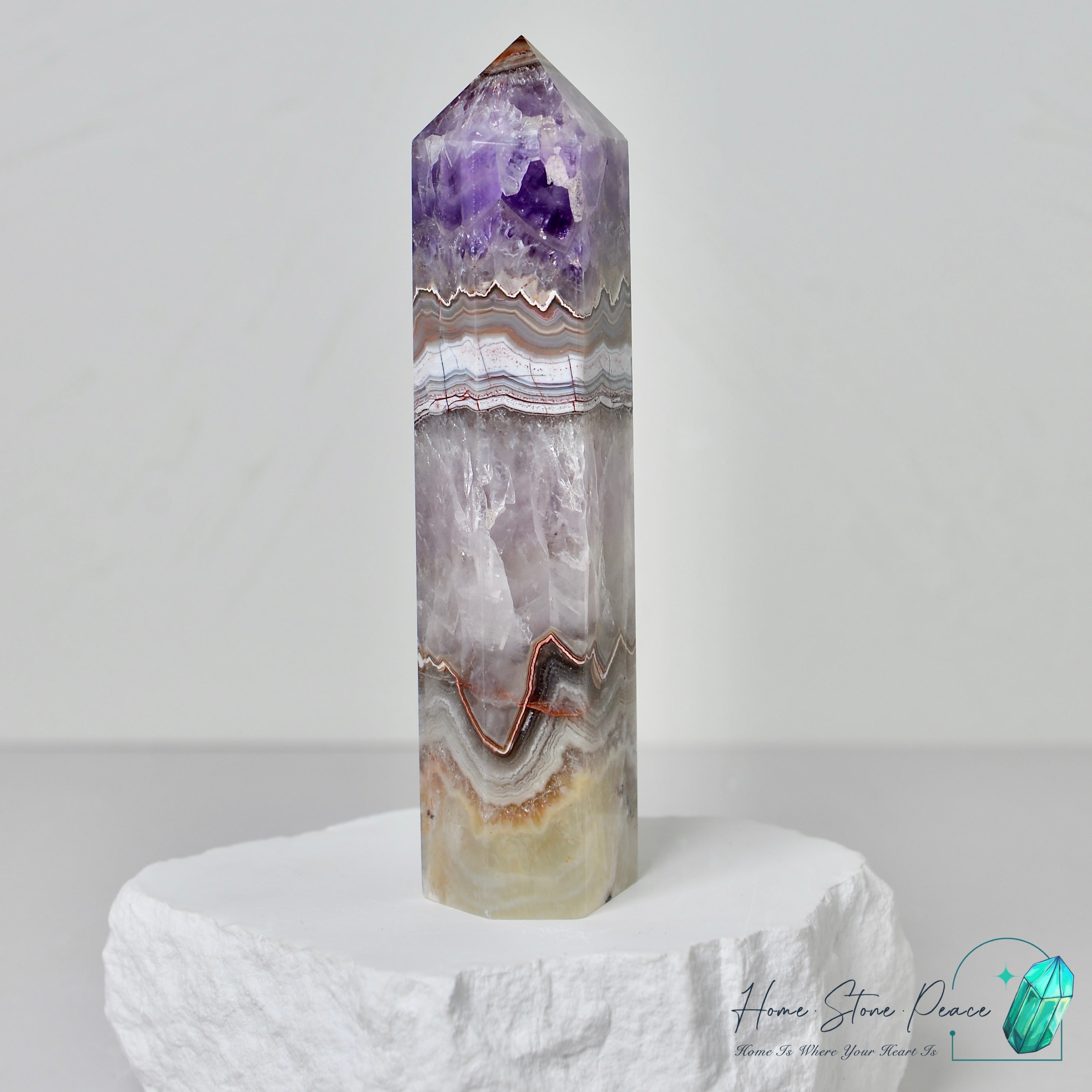 紫水晶瑪瑙柱 Amethyst Agate Tower