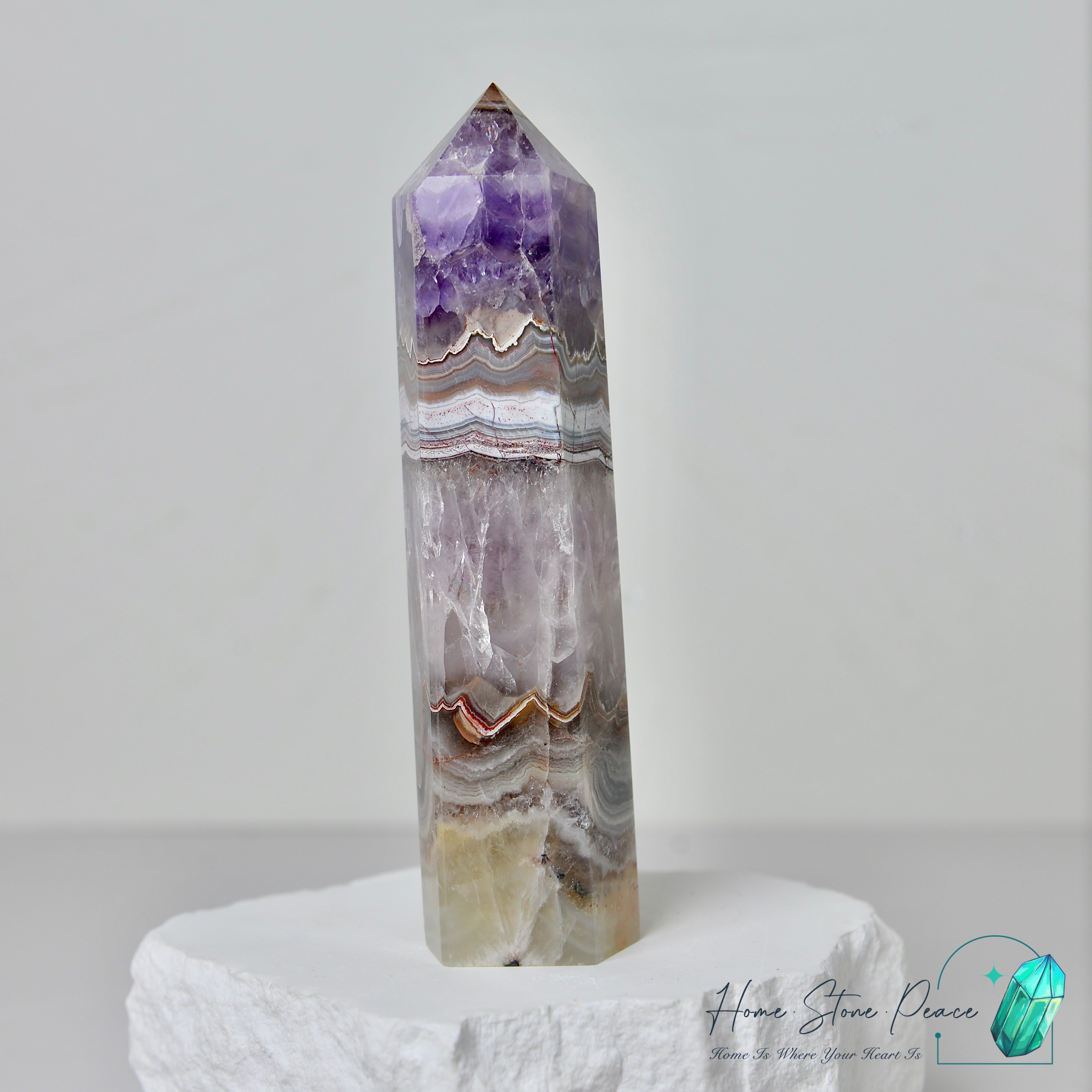 紫水晶瑪瑙柱 Amethyst Agate Tower