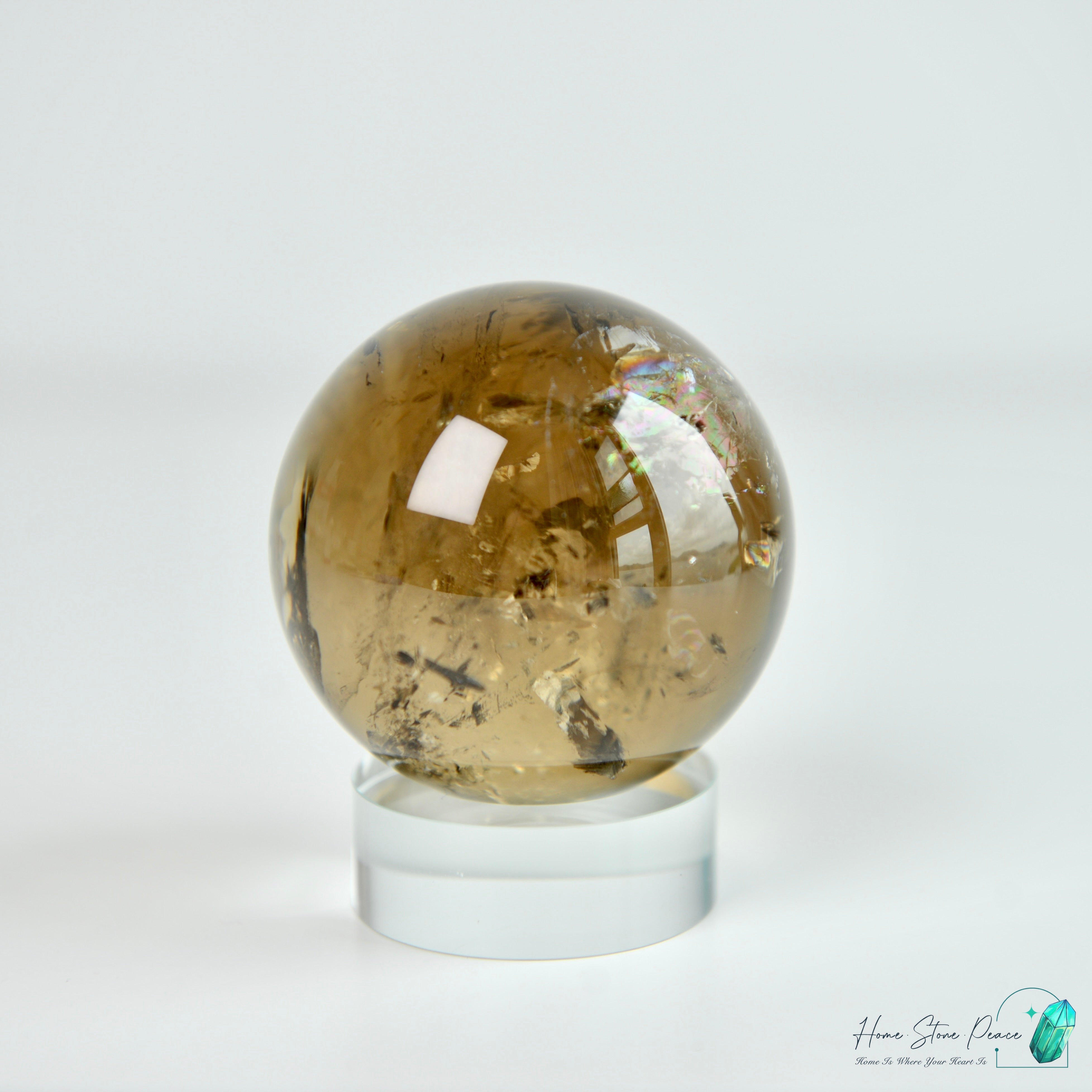 彩虹茶晶球 Rainbow Smoky Quartz Sphere