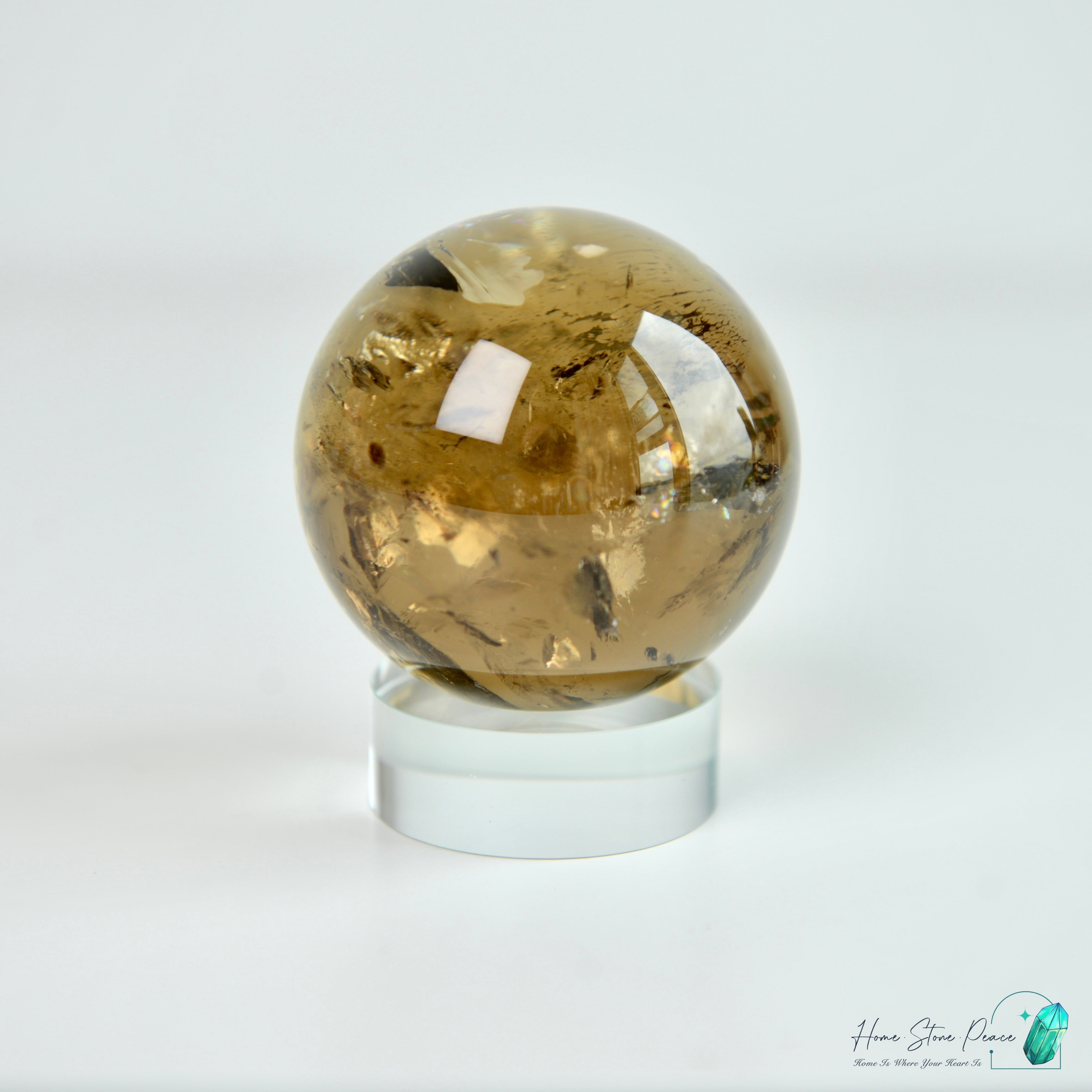 彩虹茶晶球 Rainbow Smoky Quartz Sphere