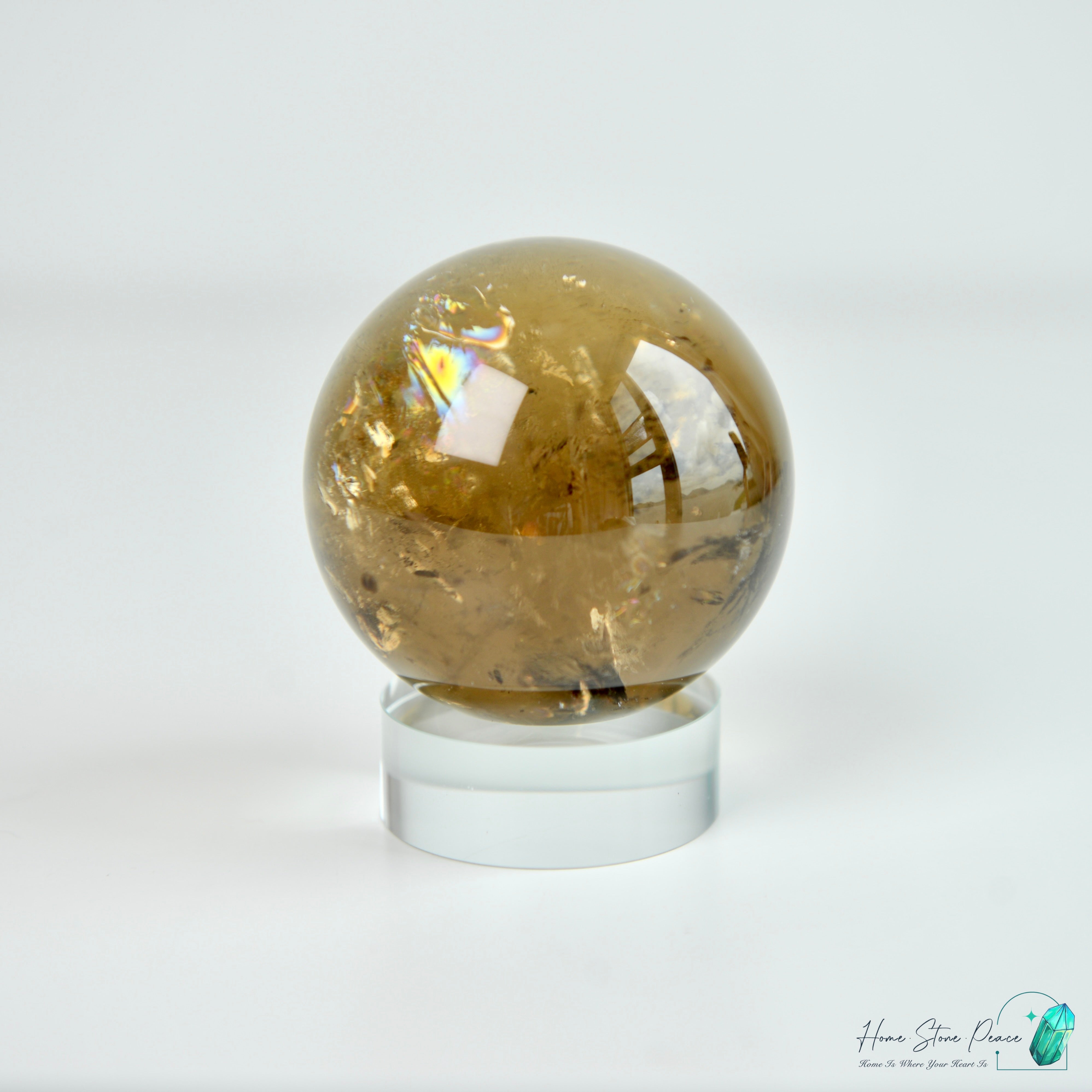 彩虹茶晶球 Rainbow Smoky Quartz Sphere