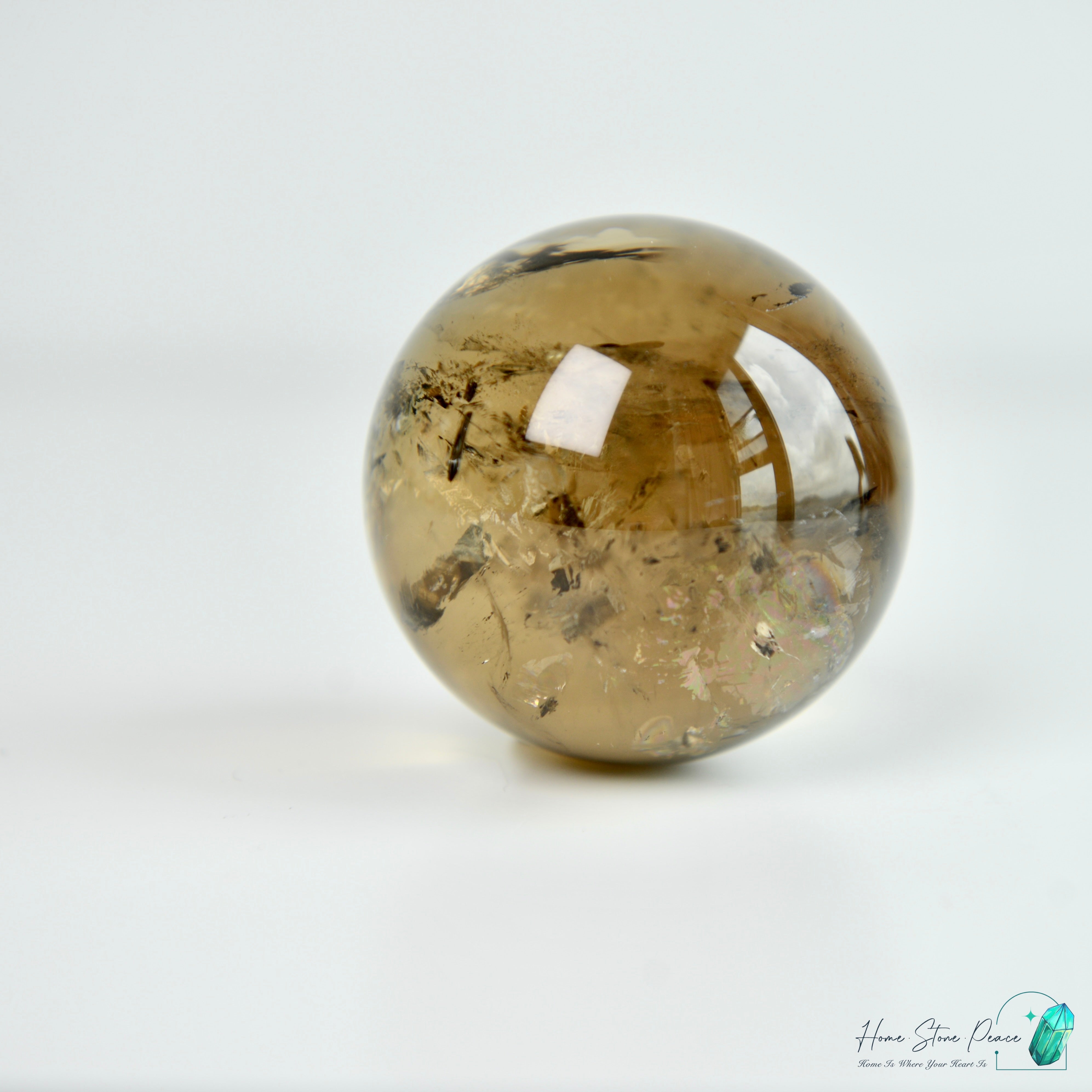 彩虹茶晶球 Rainbow Smoky Quartz Sphere