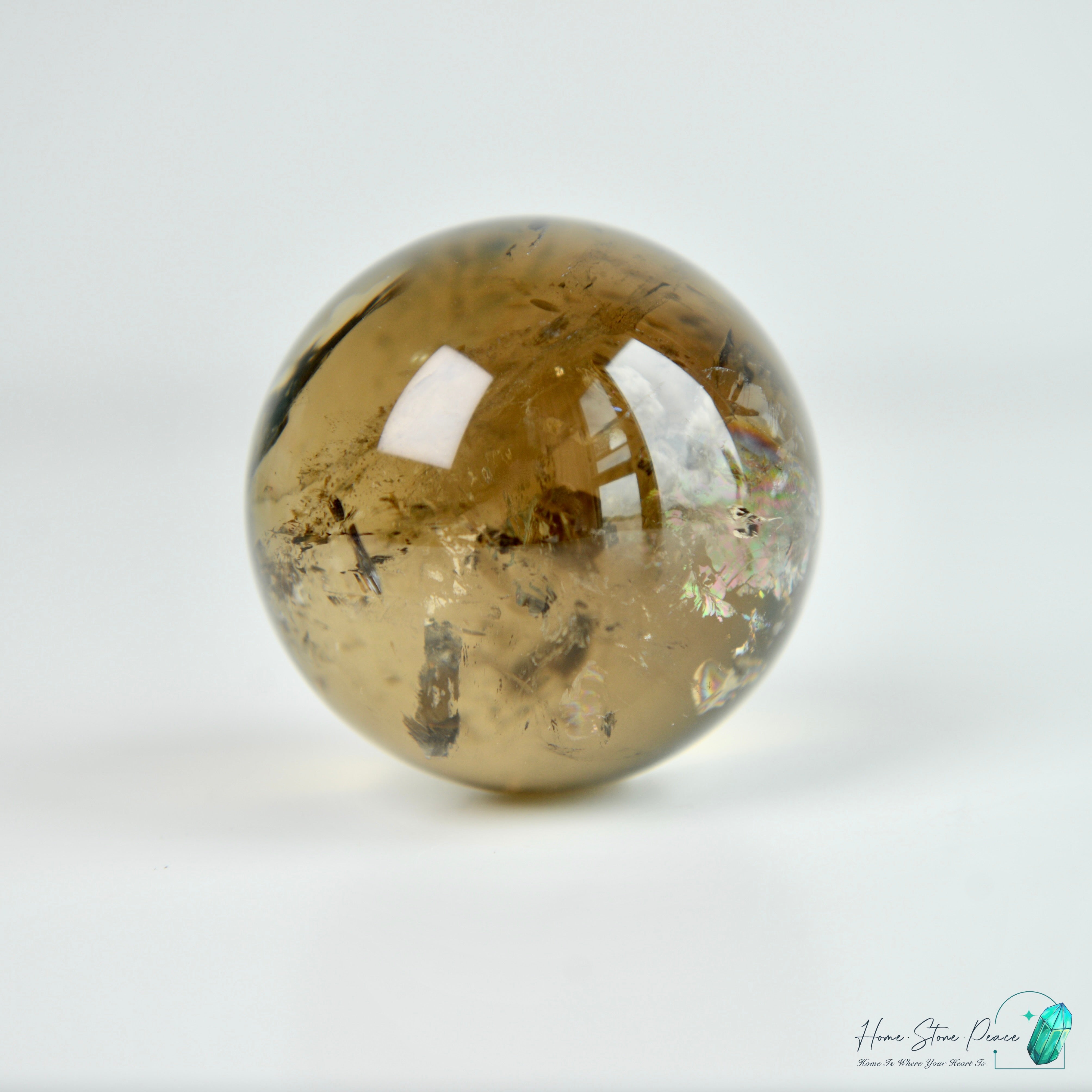 彩虹茶晶球 Rainbow Smoky Quartz Sphere