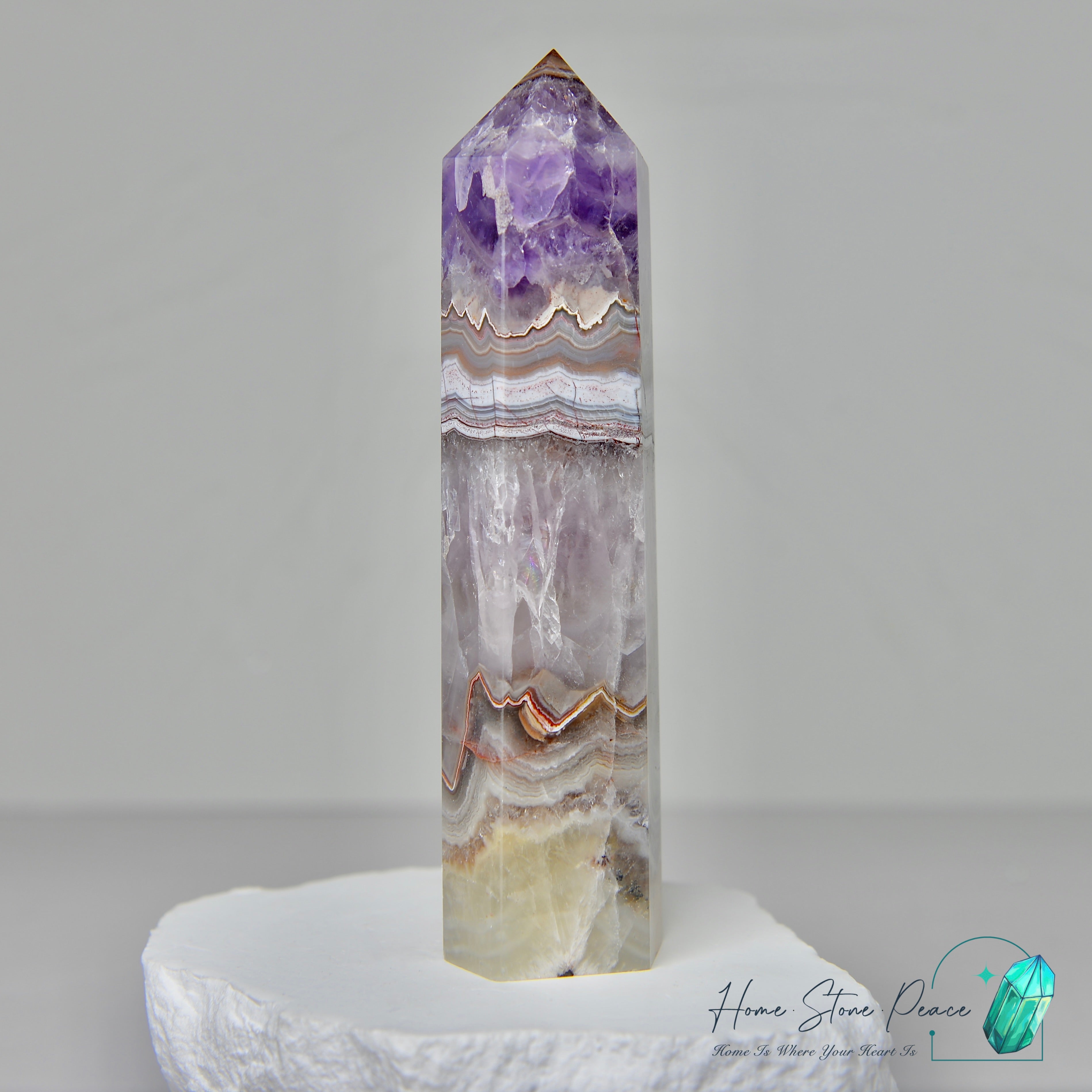 紫水晶瑪瑙柱 Amethyst Agate Tower