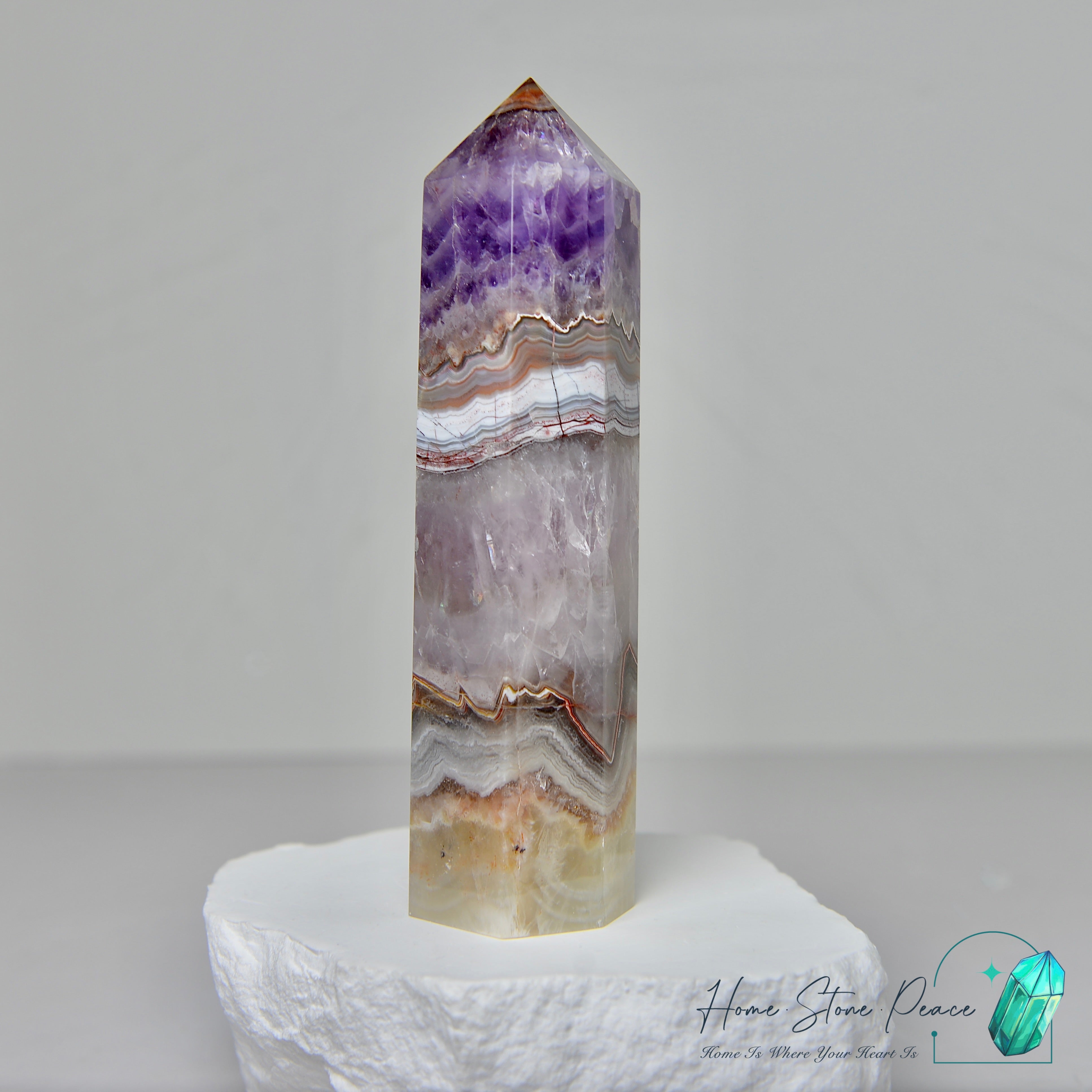 紫水晶瑪瑙柱 Amethyst Agate Tower