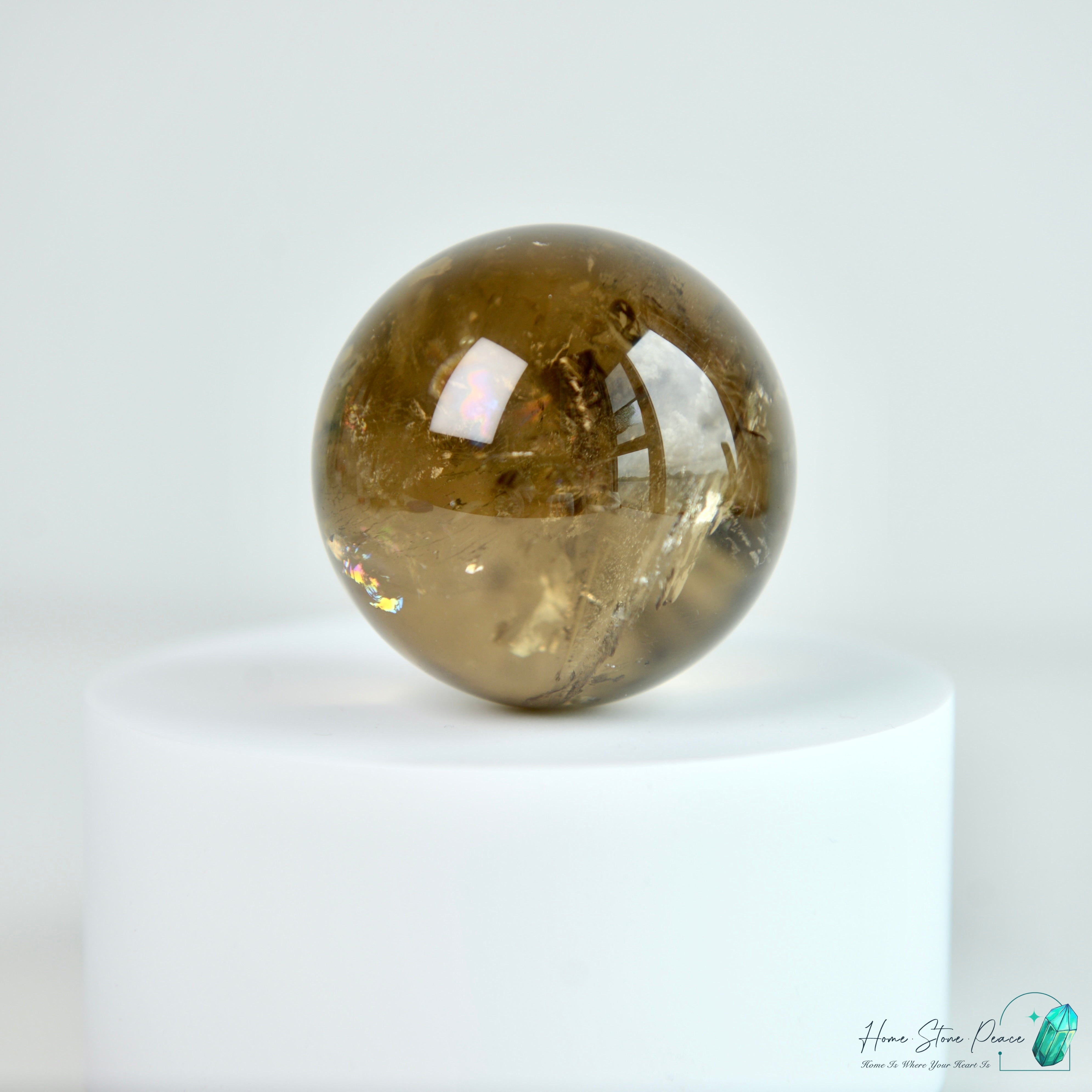 彩虹茶晶球 Rainbow Smoky Quartz Sphere