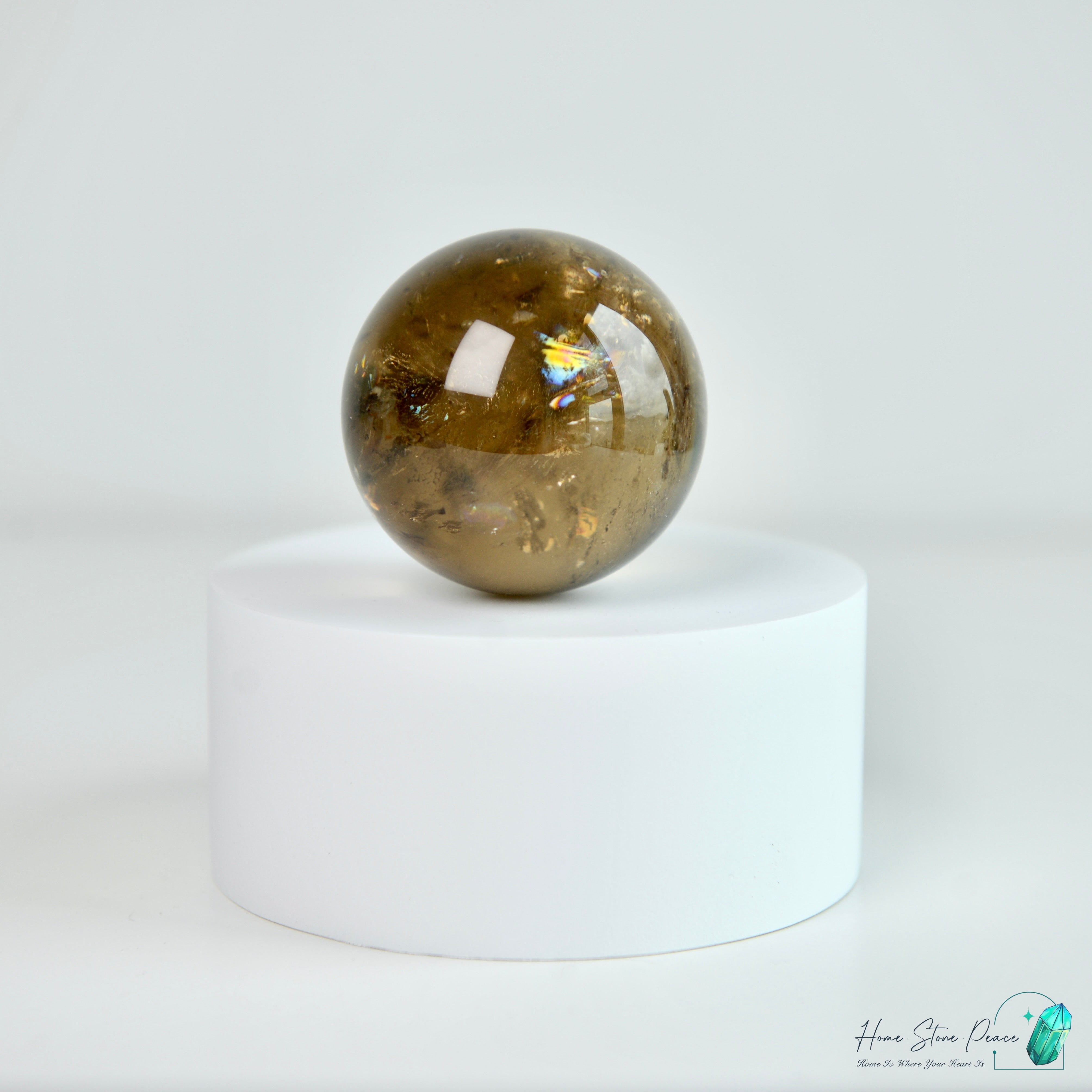 彩虹茶晶球 Rainbow Smoky Quartz Sphere