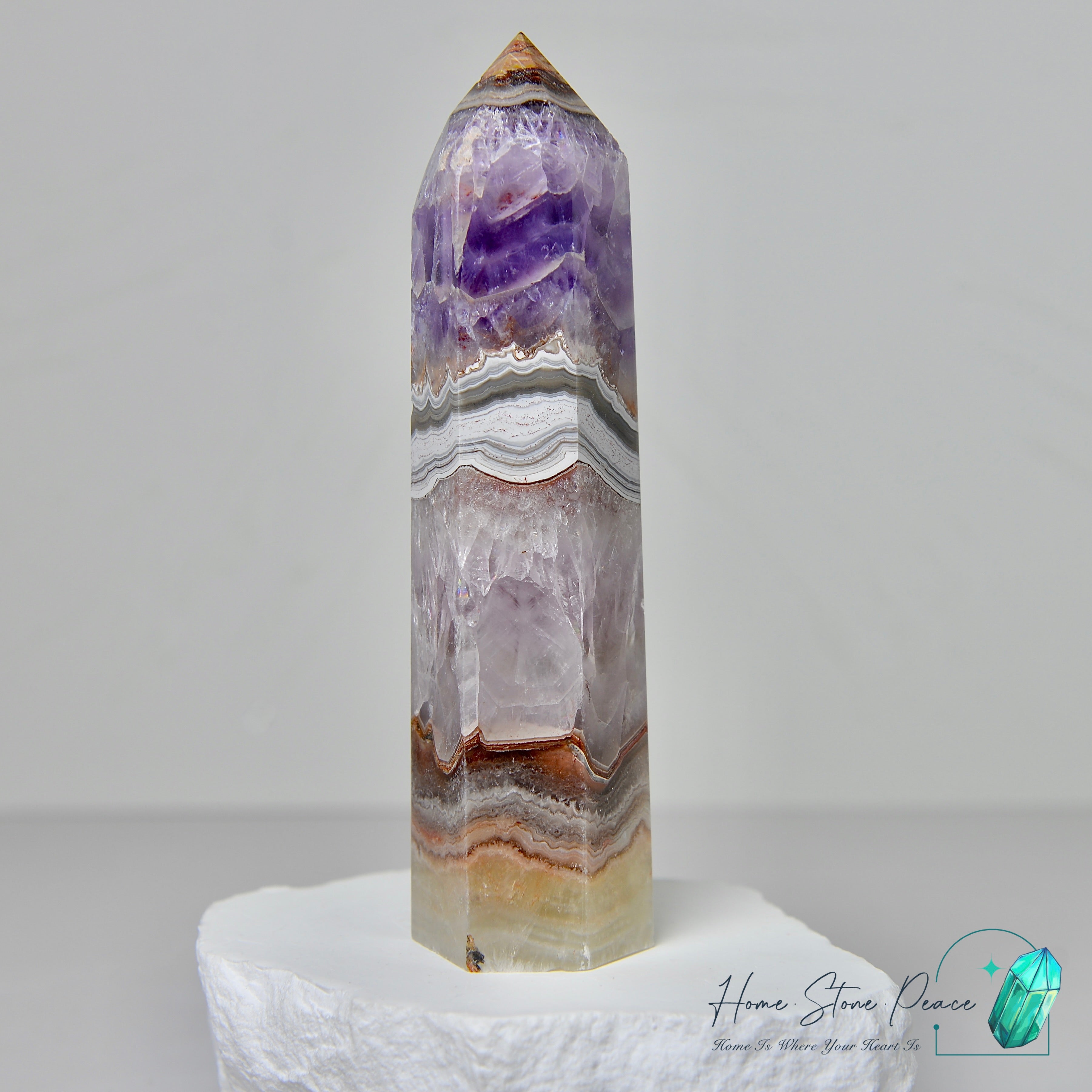 紫水晶瑪瑙柱 Amethyst Agate Tower
