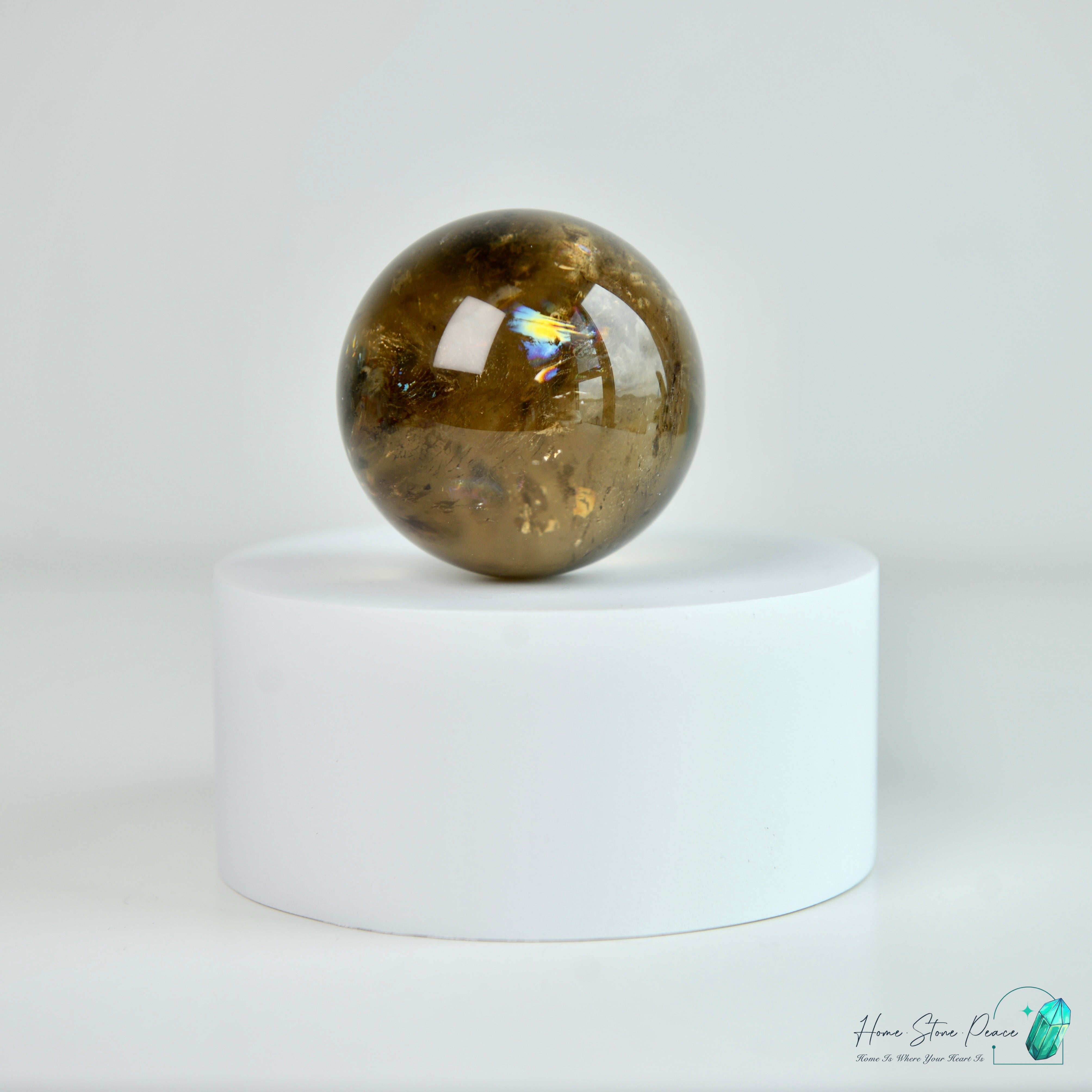 彩虹茶晶球 Rainbow Smoky Quartz Sphere