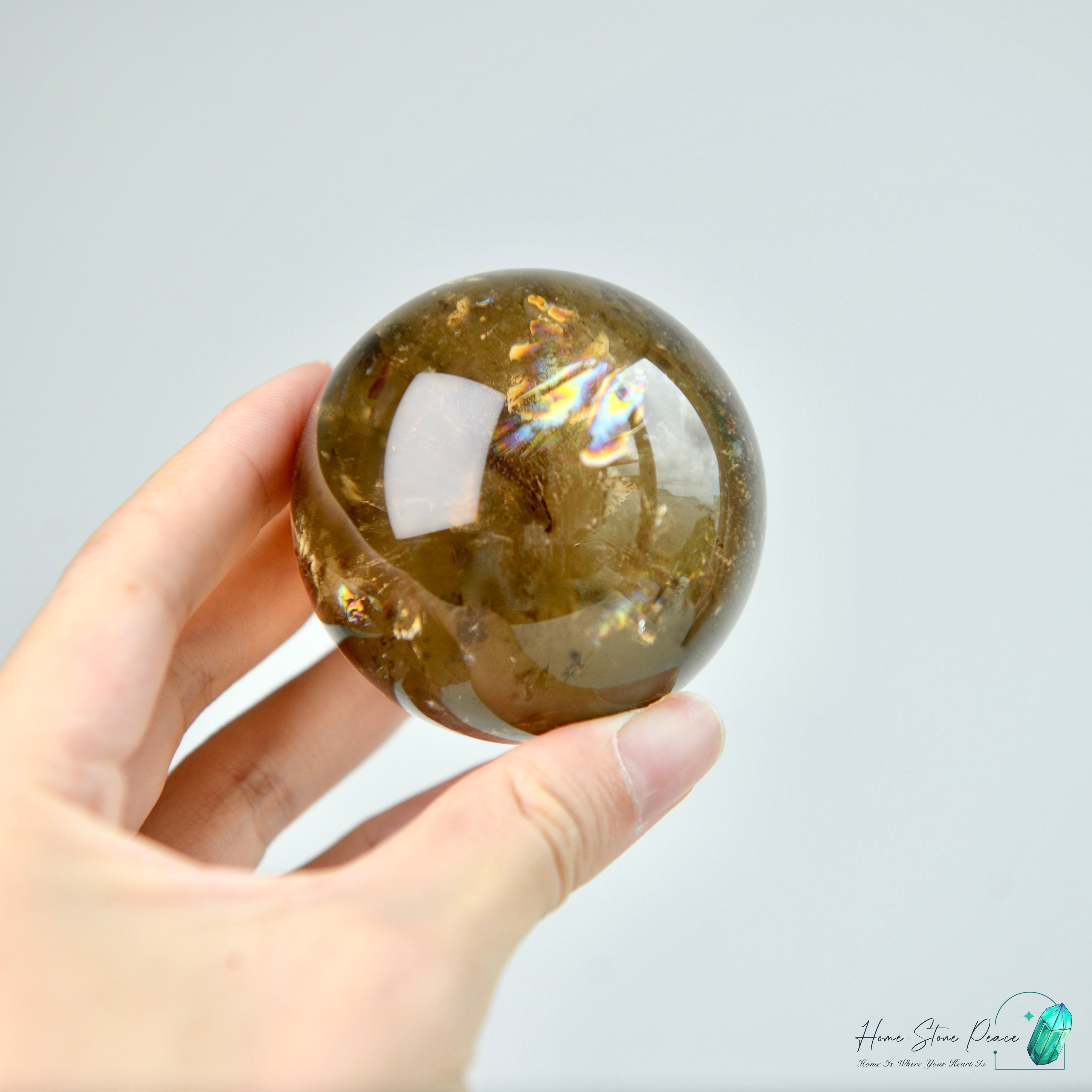 彩虹茶晶球 Rainbow Smoky Quartz Sphere