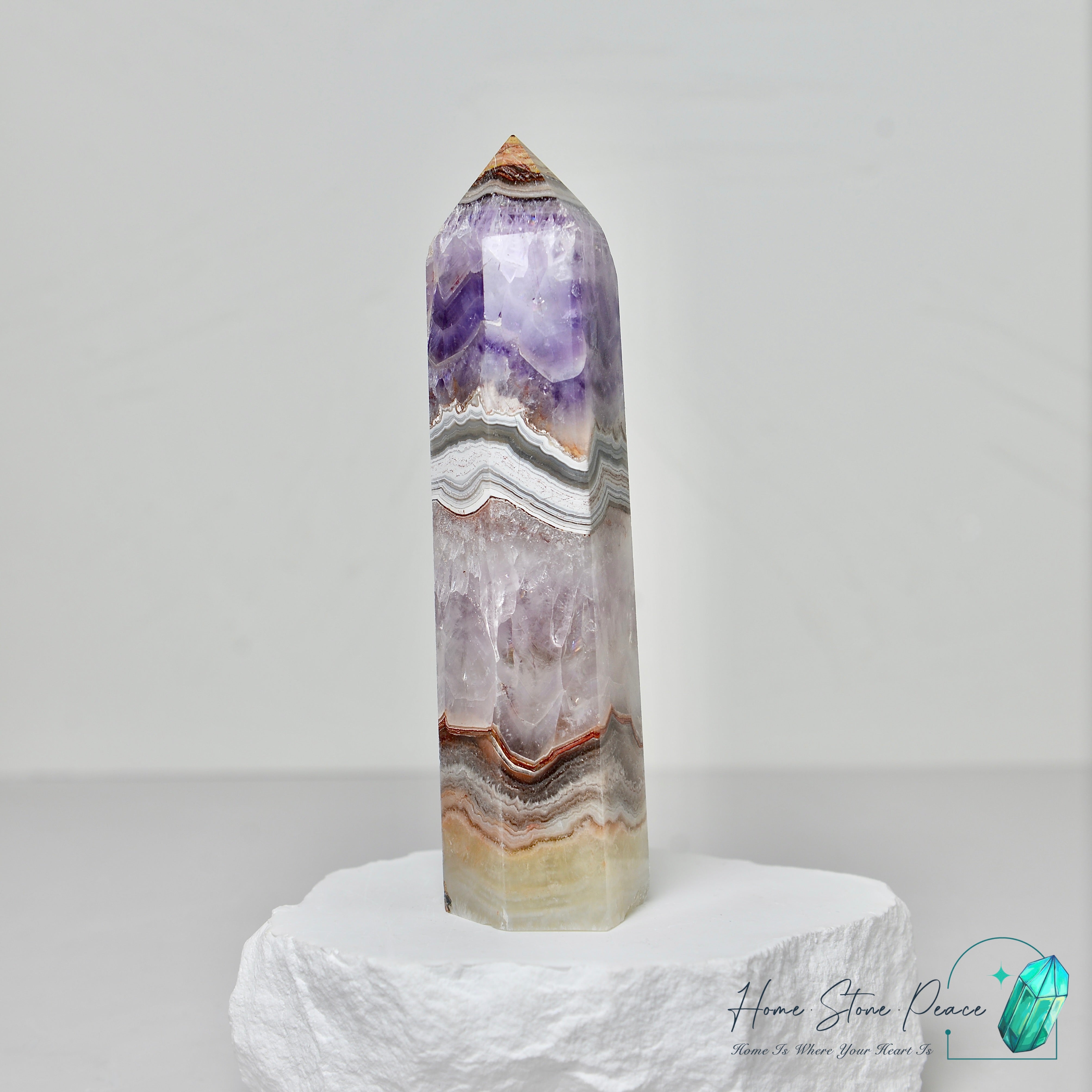 紫水晶瑪瑙柱 Amethyst Agate Tower