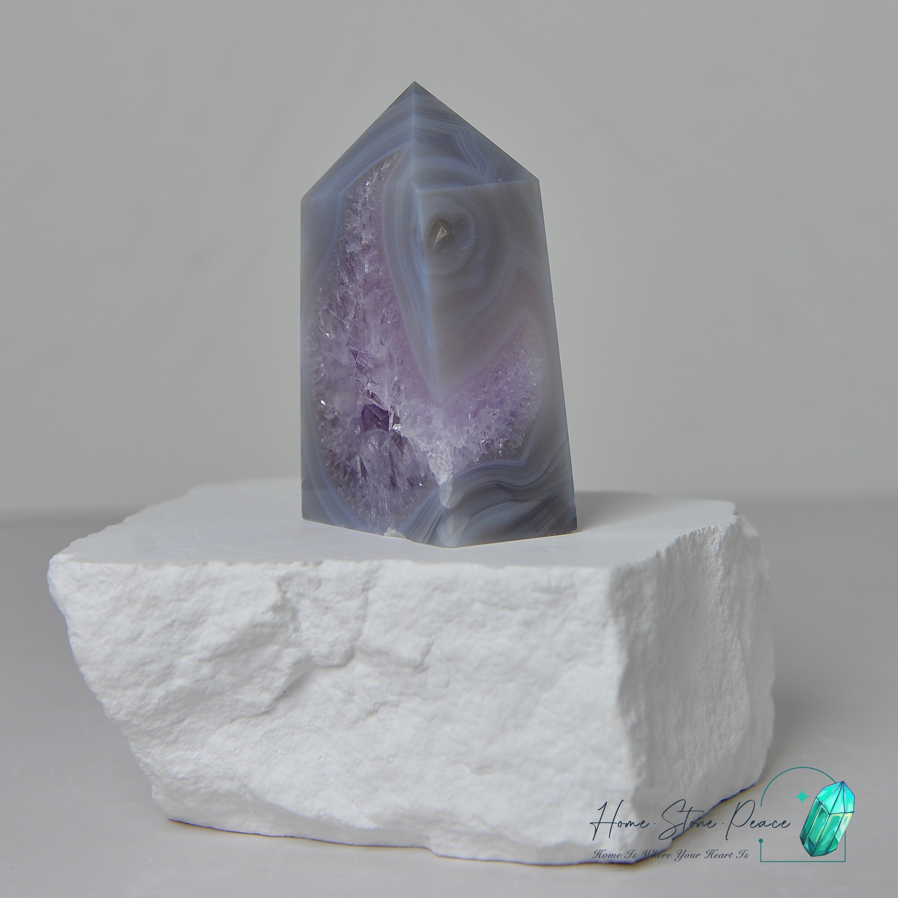 紫水晶瑪瑙柱 Amethyst Agate Tower
