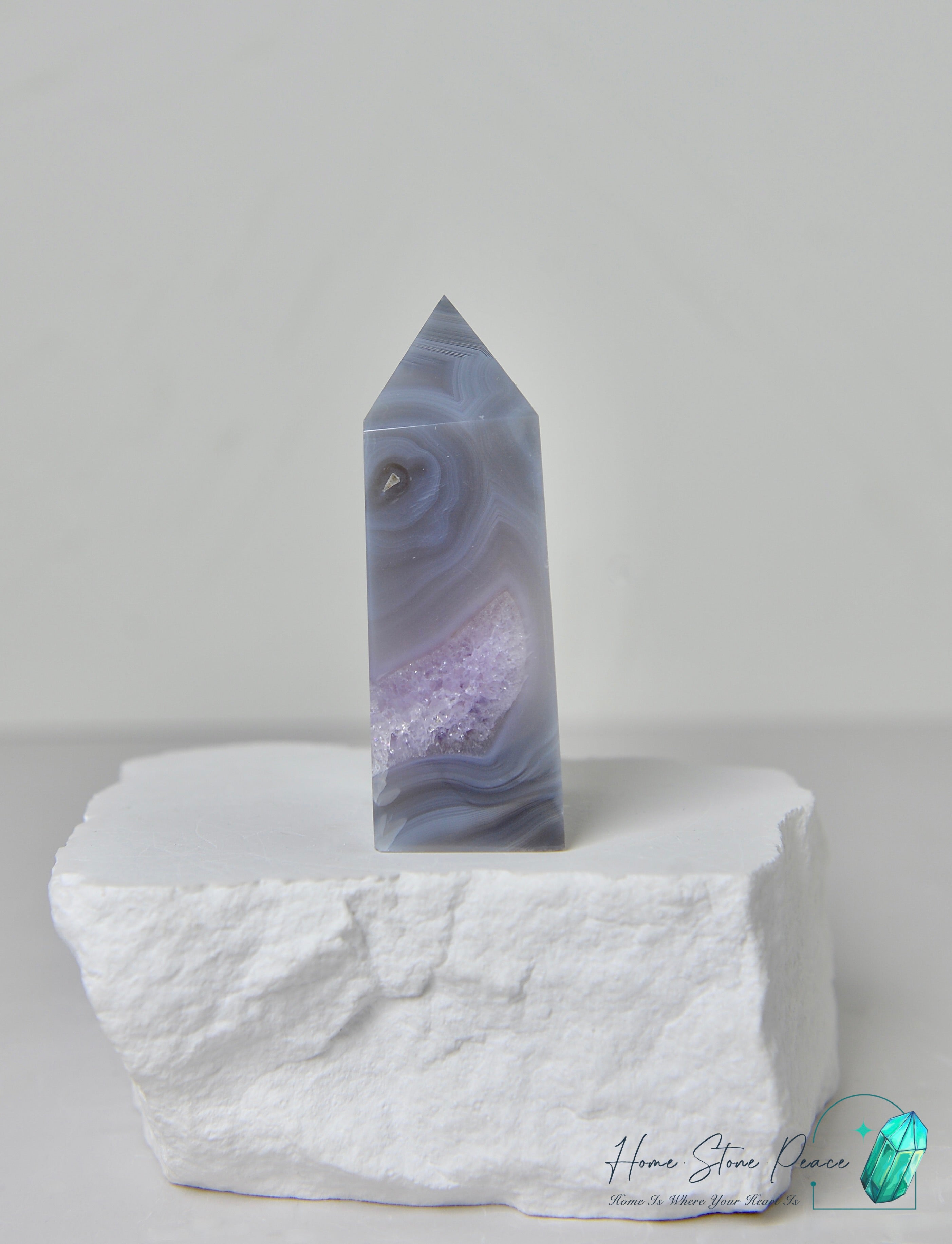 紫水晶瑪瑙柱 Amethyst Agate Tower