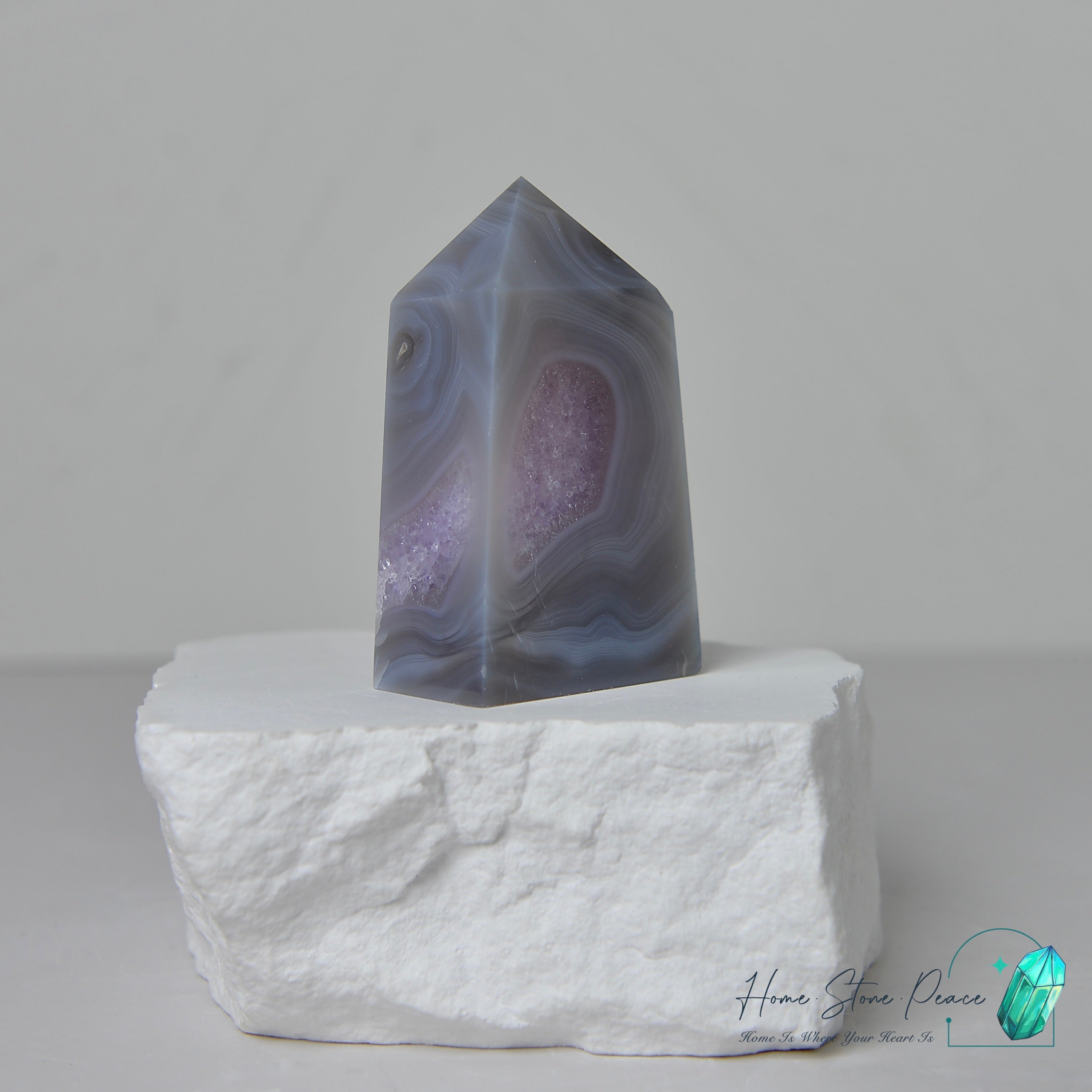 紫水晶瑪瑙柱 Amethyst Agate Tower