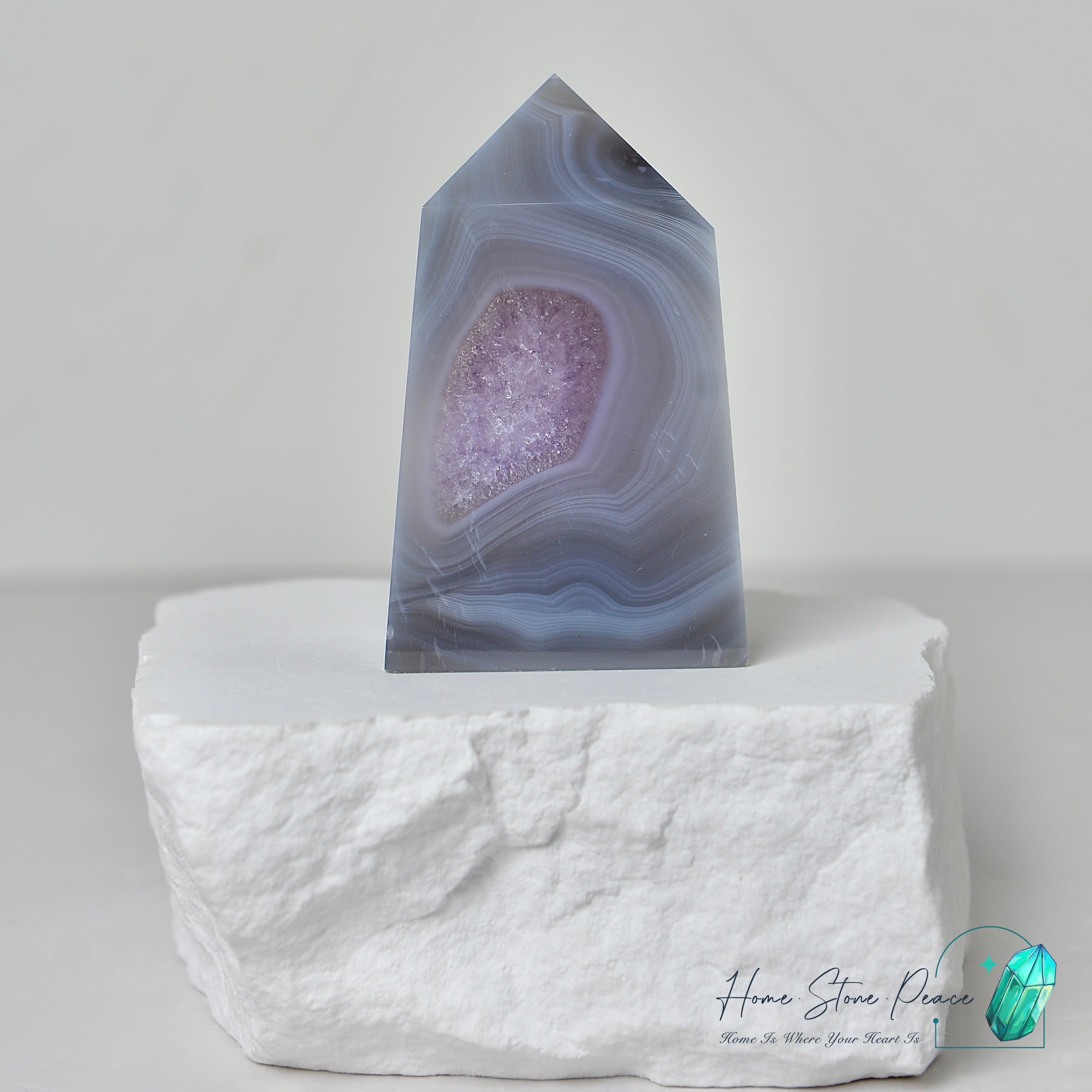 紫水晶瑪瑙柱 Amethyst Agate Tower
