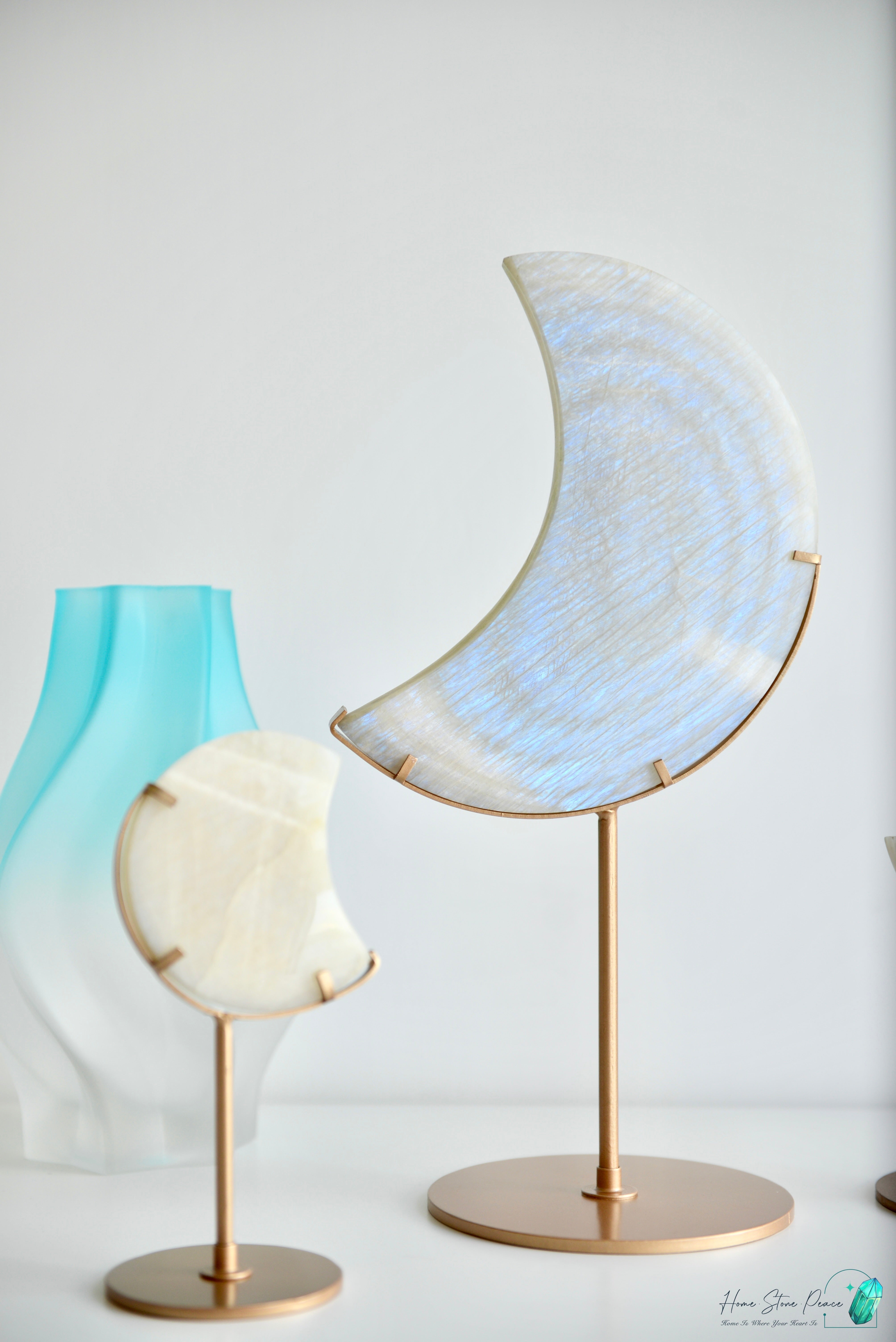 月亮石連座(大型)Large Moonstone with Stand