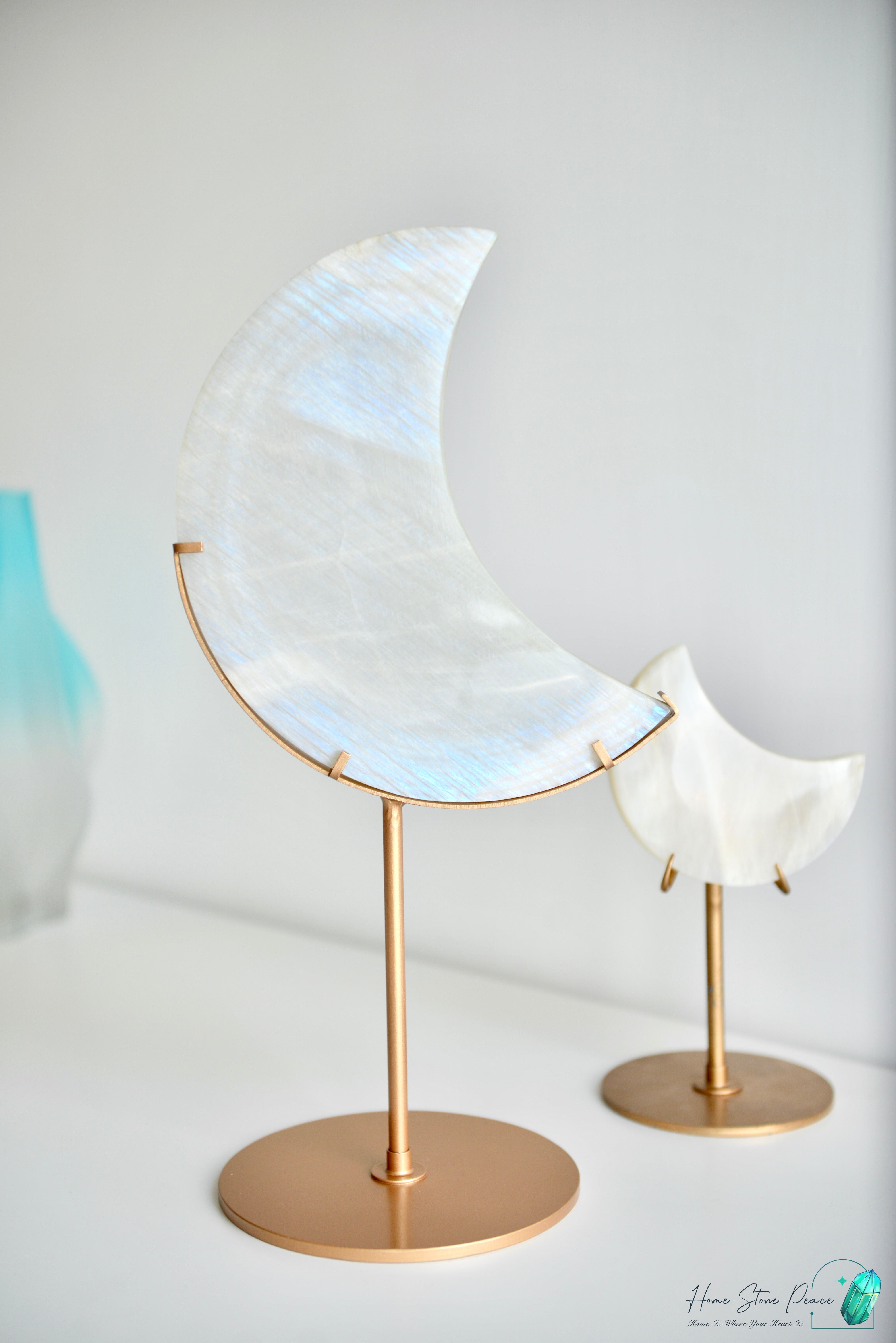 月亮石連座(大型)Large Moonstone with Stand