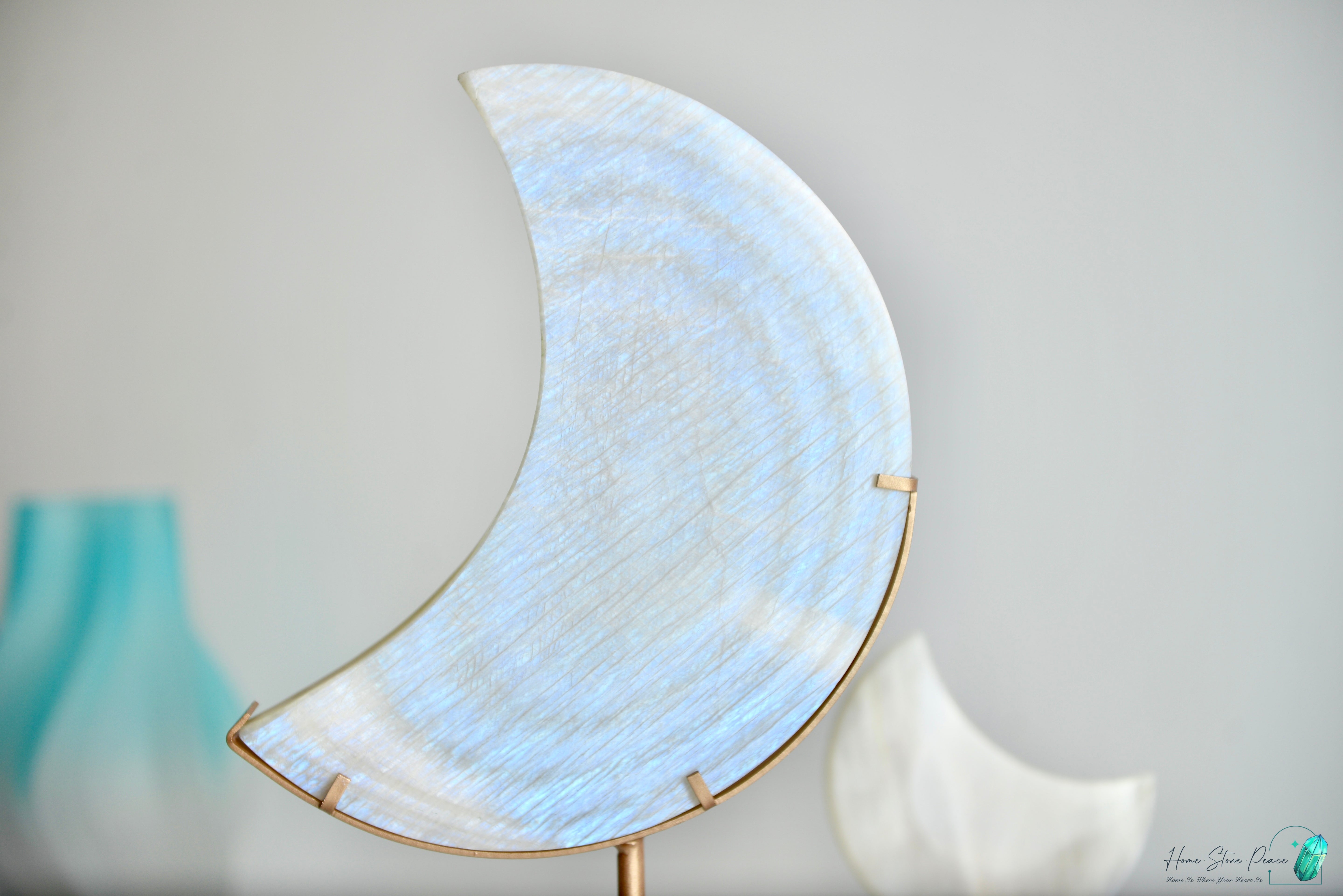 月亮石連座(大型)Large Moonstone with Stand