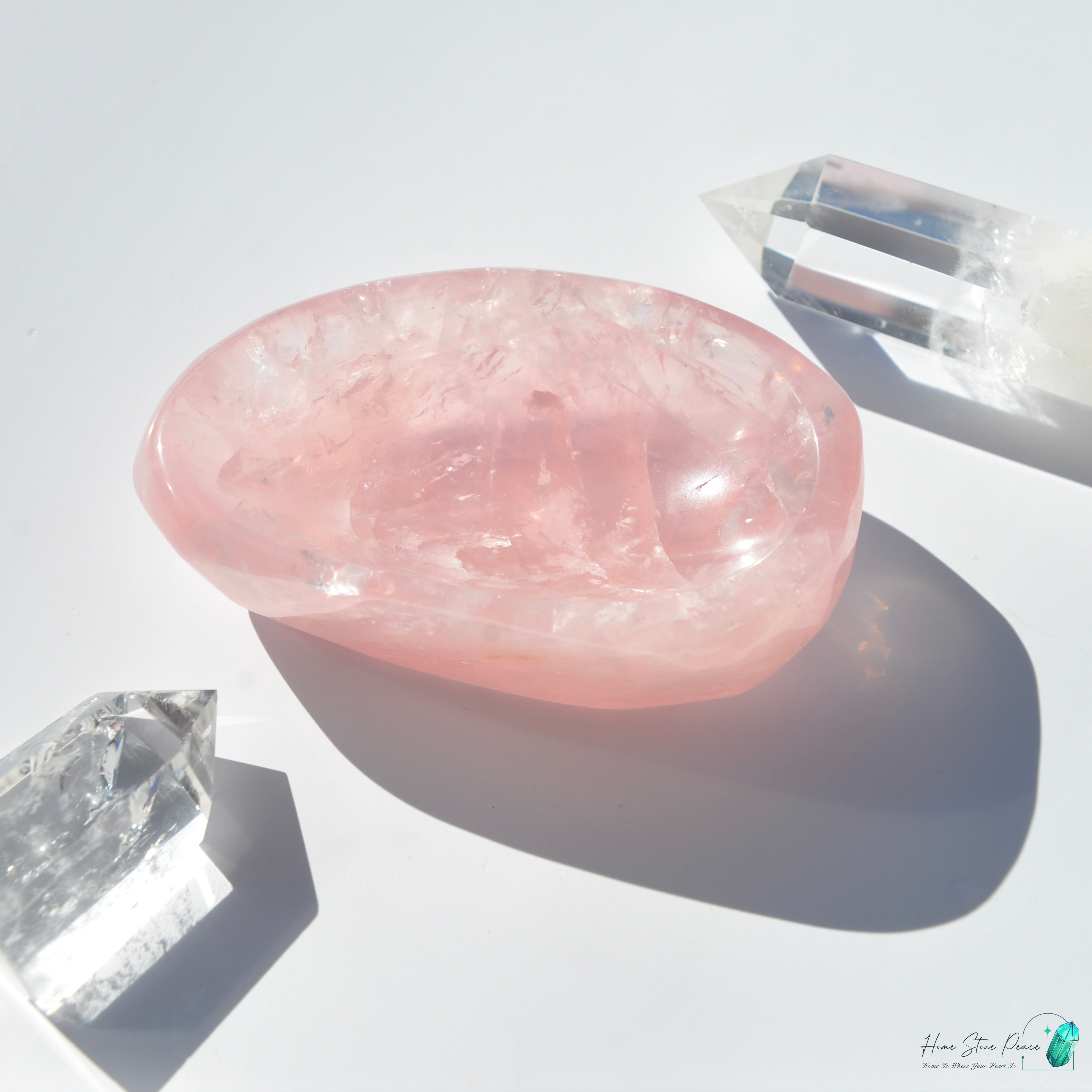 粉紅水晶小碟(加厚)Rose Quartz Trinket Dish