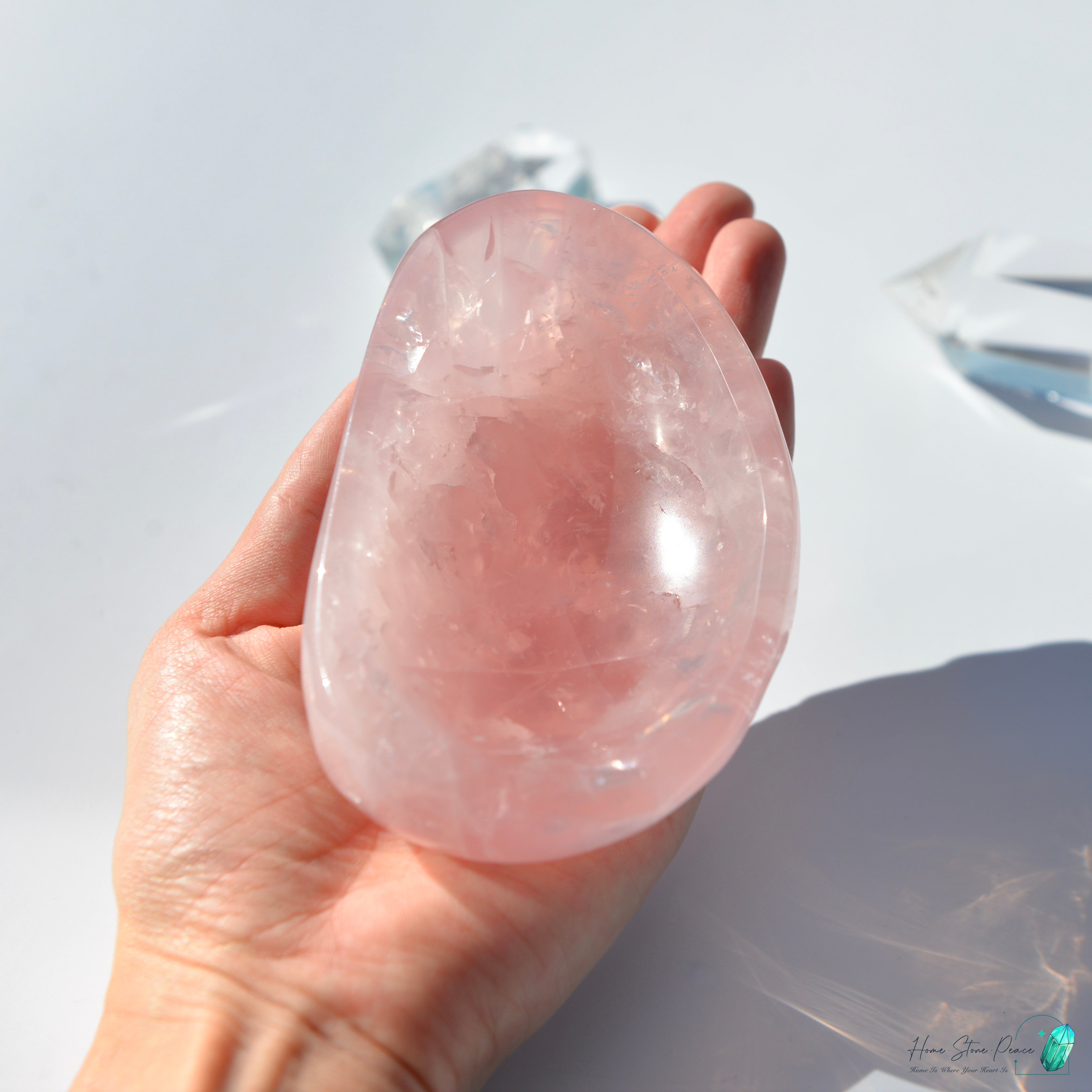 粉紅水晶小碟(加厚)Rose Quartz Trinket Dish