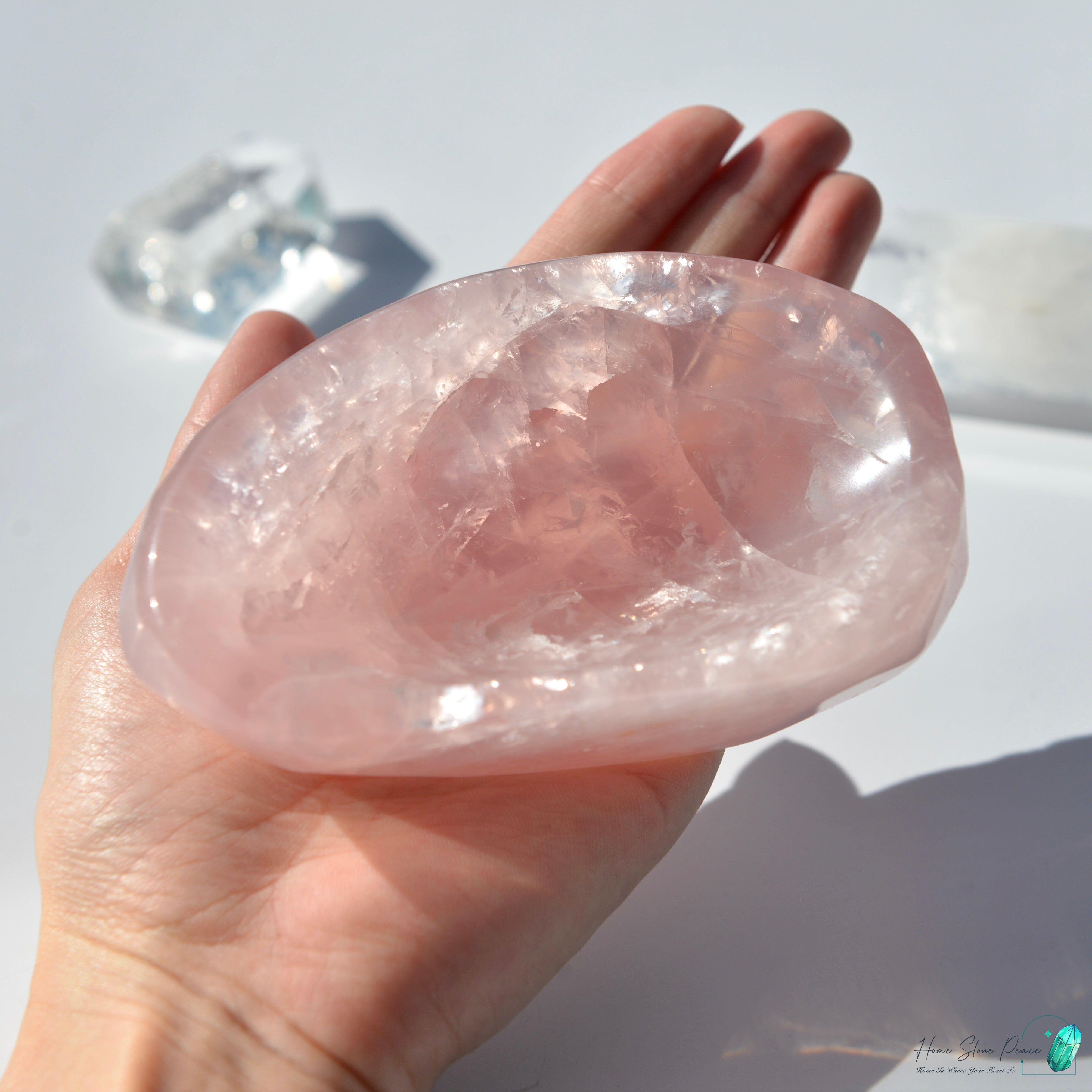 粉紅水晶小碟(加厚)Rose Quartz Trinket Dish