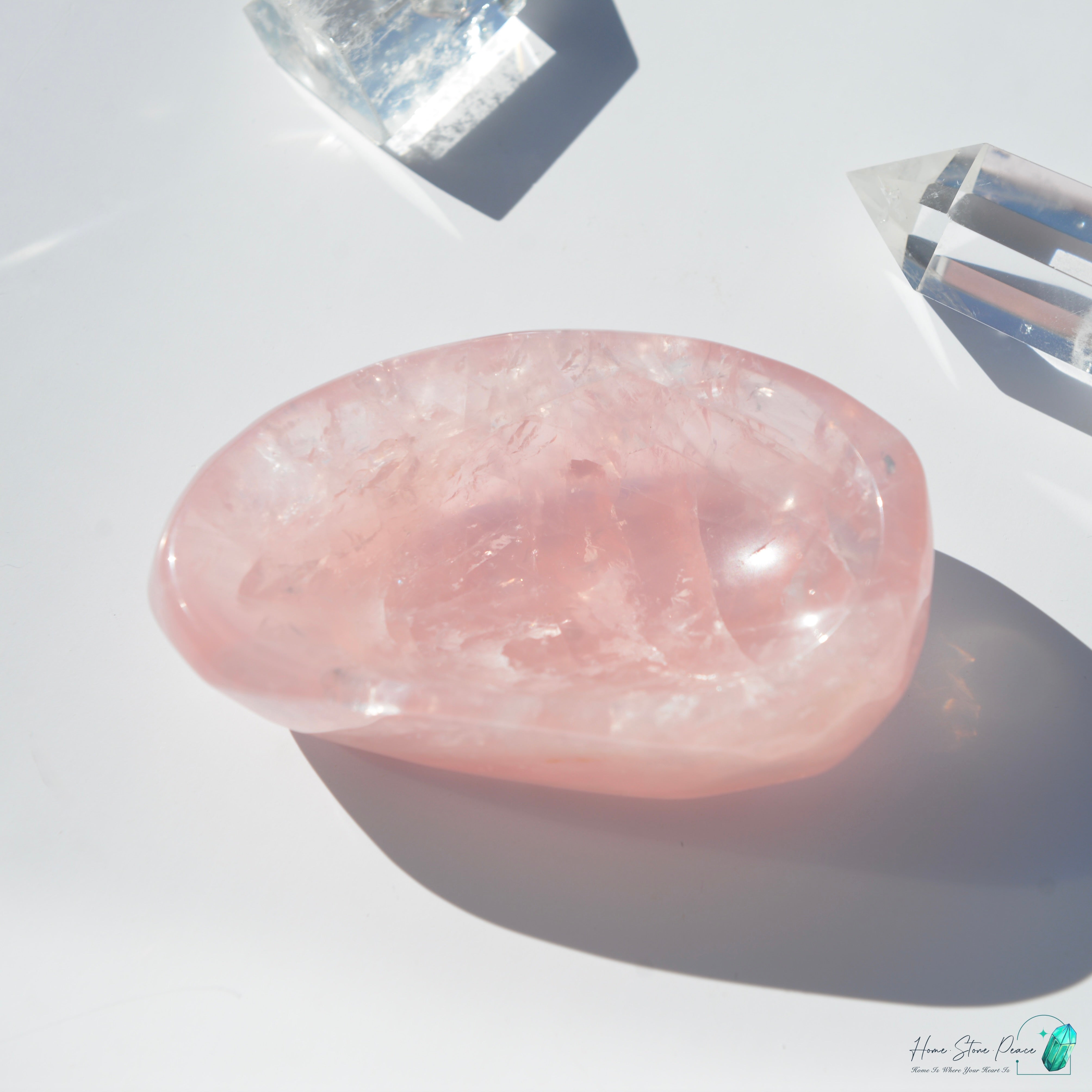 粉紅水晶小碟(加厚)Rose Quartz Trinket Dish