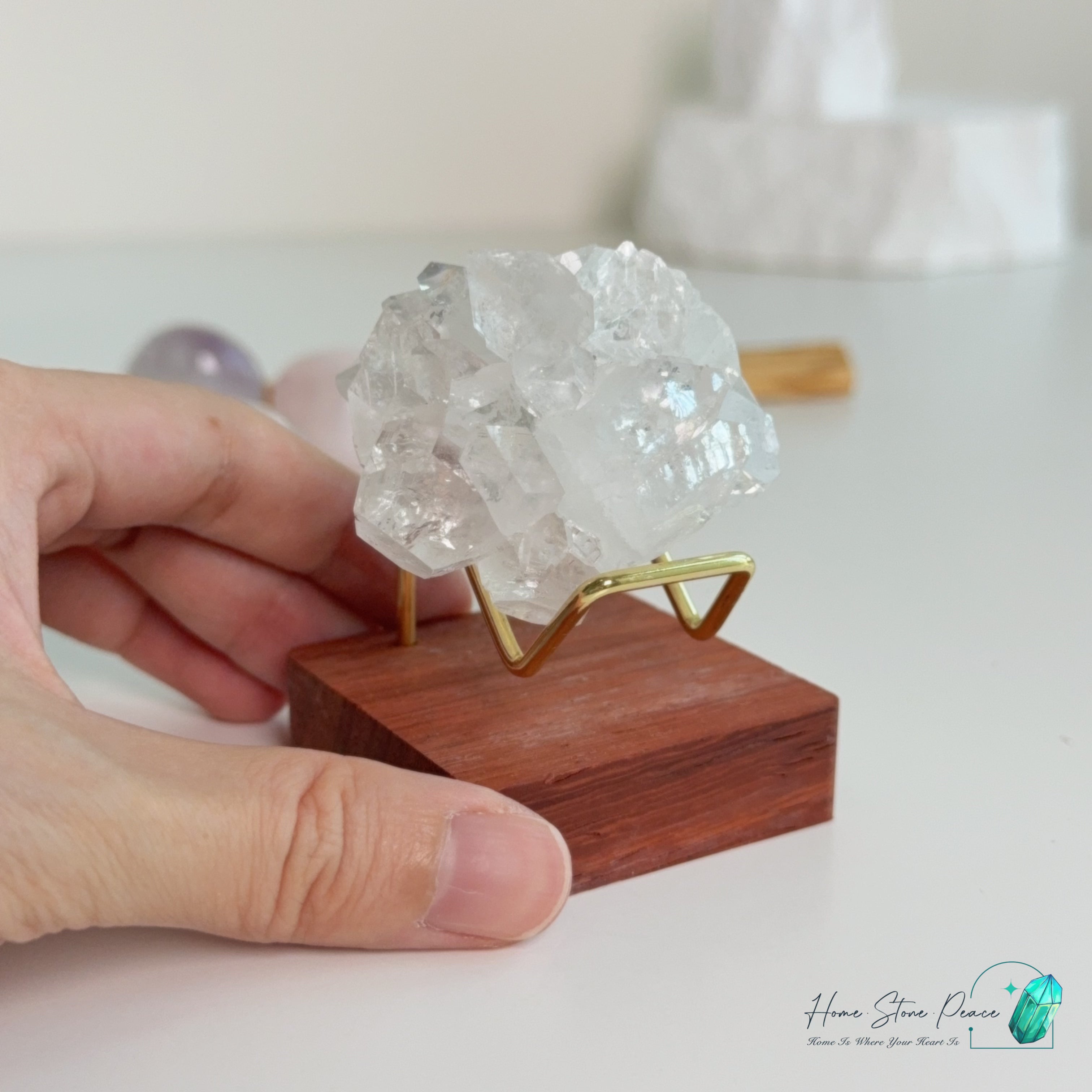 鑽石魚眼石 Diamond Apophyllite Cluster