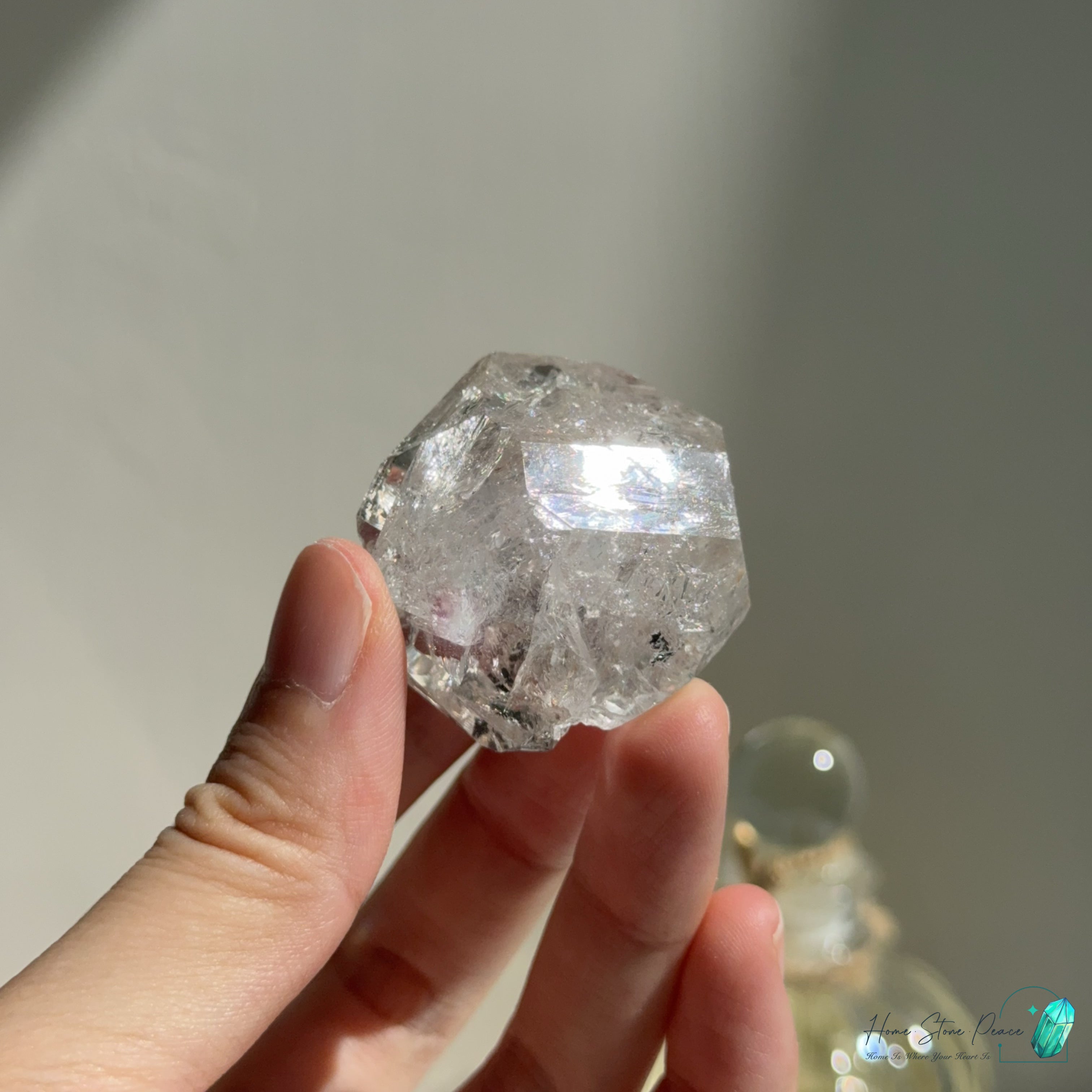 美國紐約赫基蒙鑽石 New York Herkimer Diamond with Hydrocarbon Inclusion