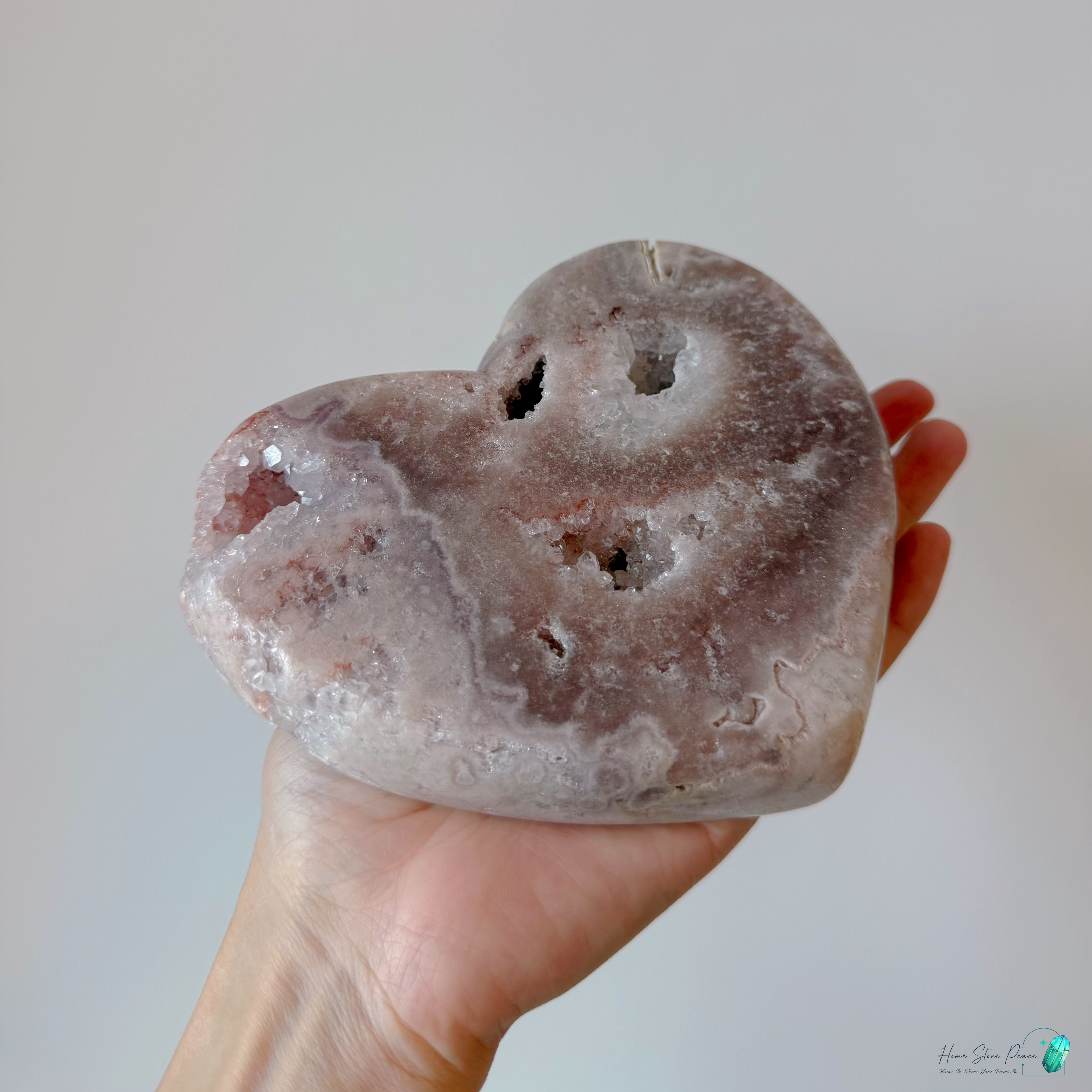 粉紅紫水晶心 Pink Amethyst Heart with Stand