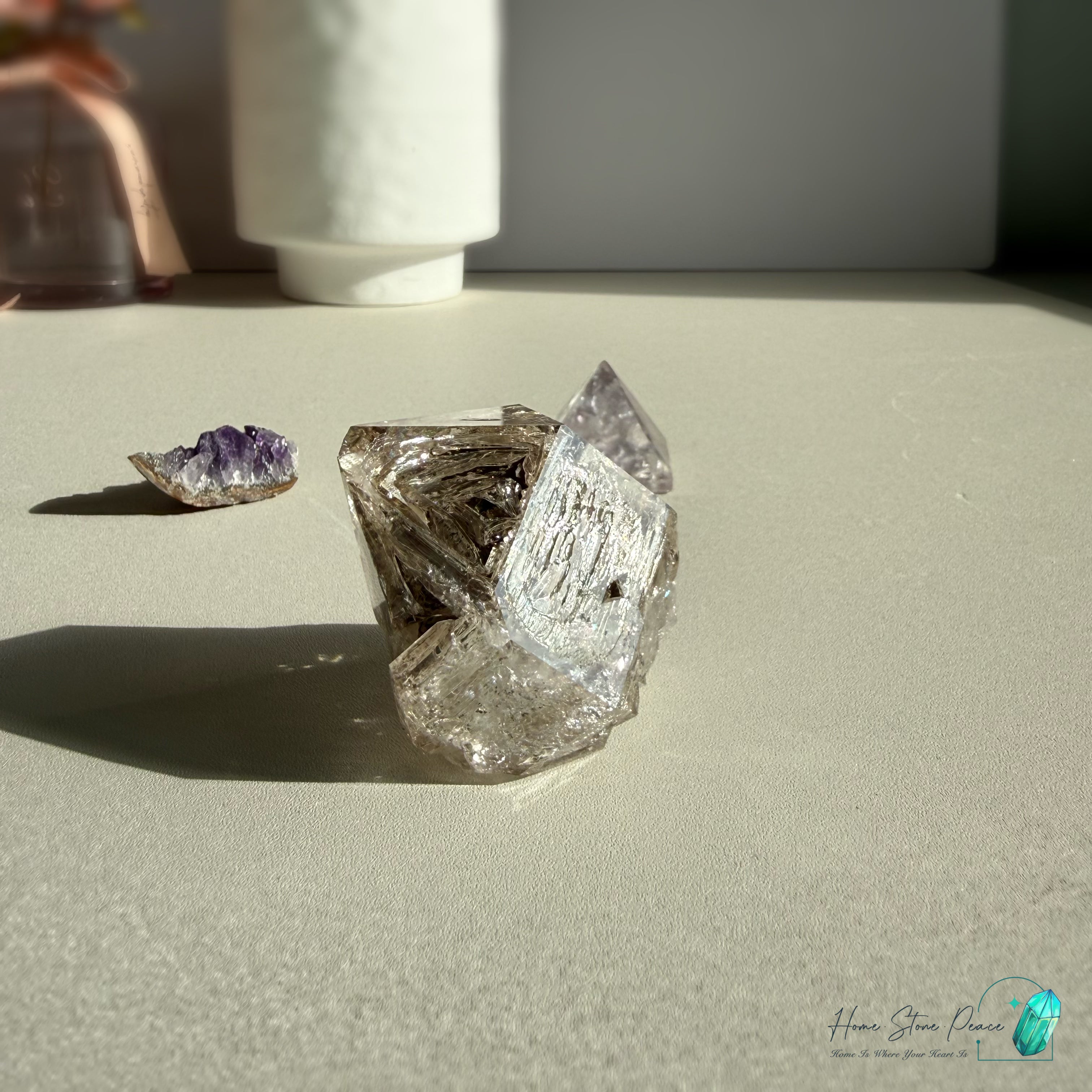 美國紐約骸骨泥土煙赫基蒙鑽石 New York Skeletal Herkimer Diamond with Clay Inclusions