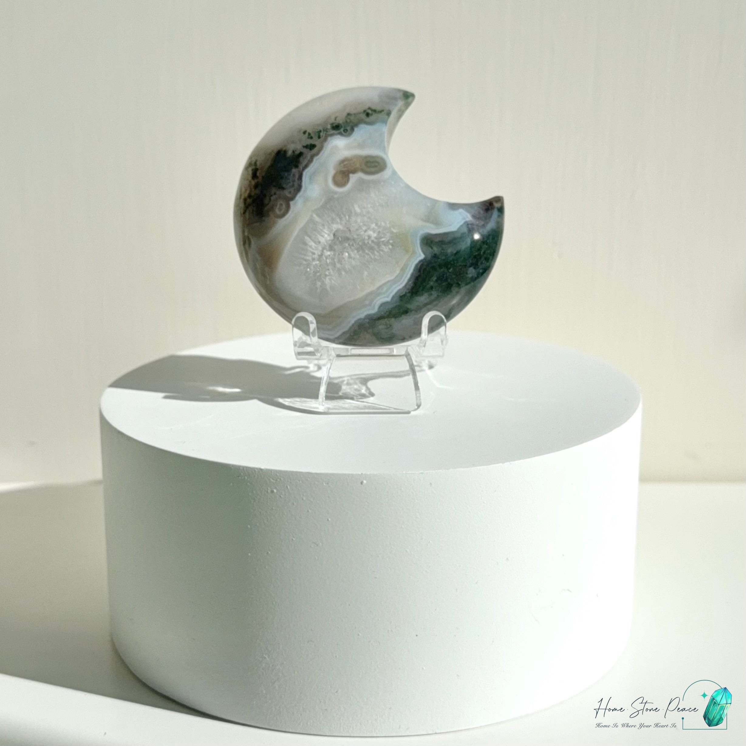 水草瑪瑙月亮 Moss Agate Moon