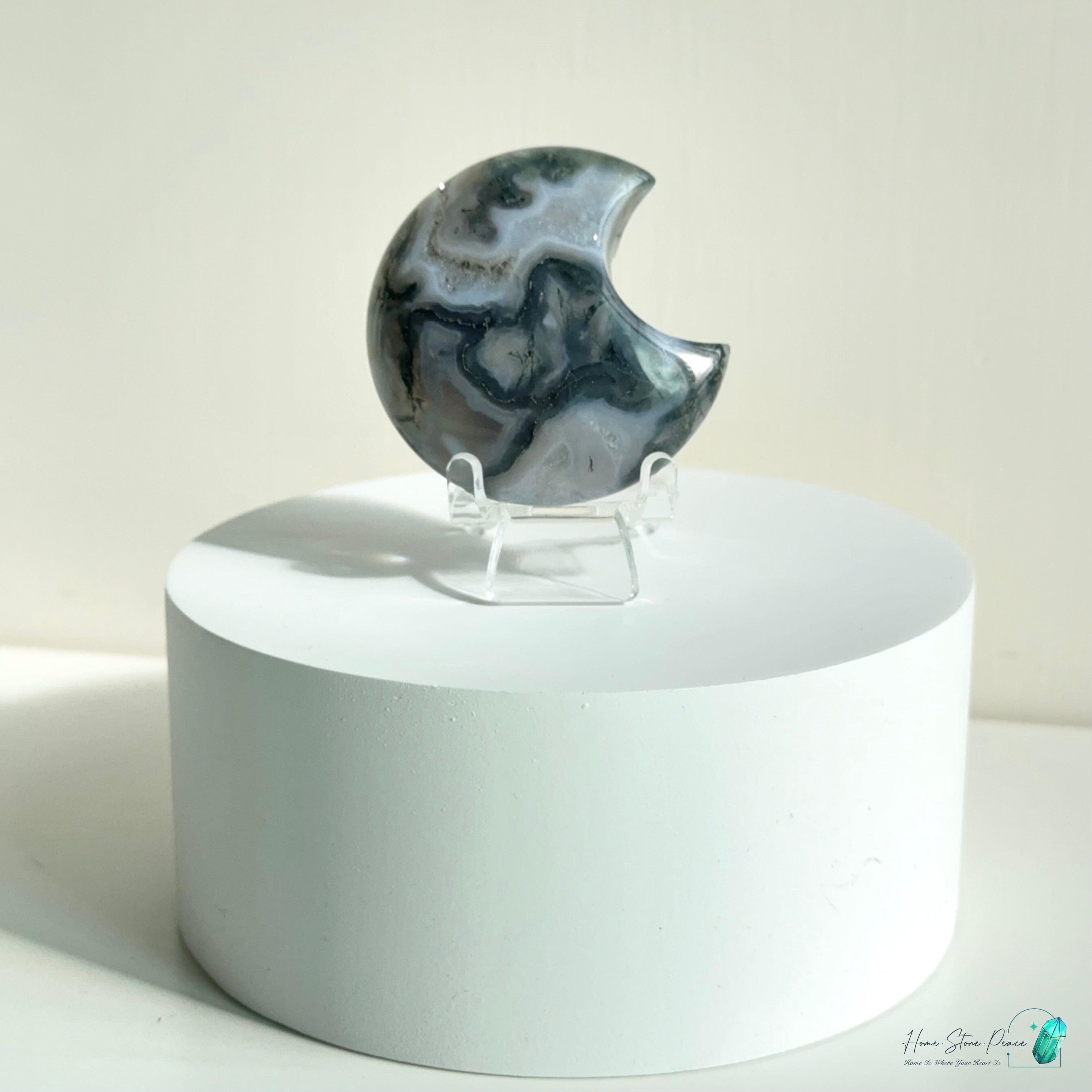 水草瑪瑙月亮 Moss Agate Moon