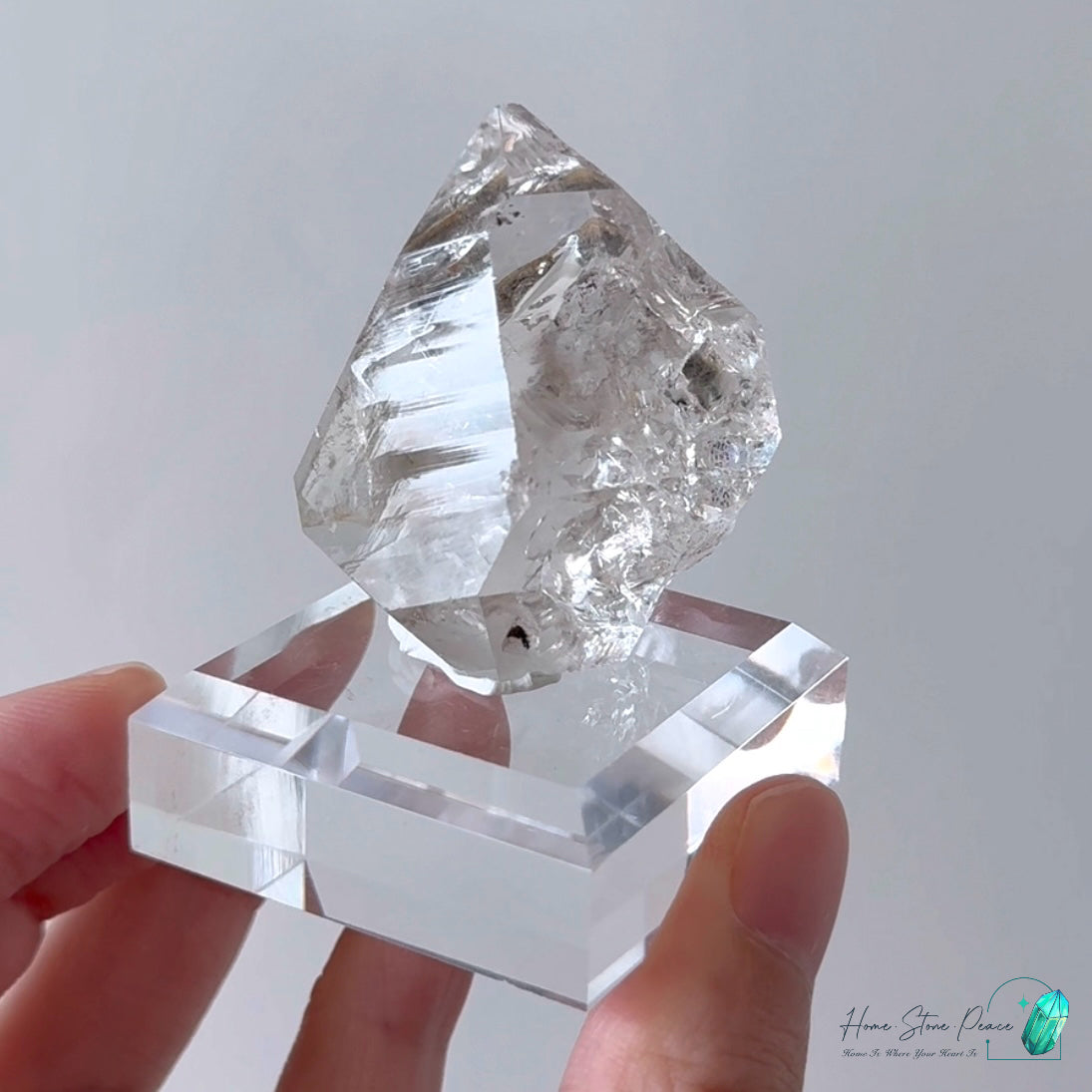 美國紐約赫基蒙鑽石(玻璃體) New York Herkimer Diamond with Hydrocarbon Inclusion