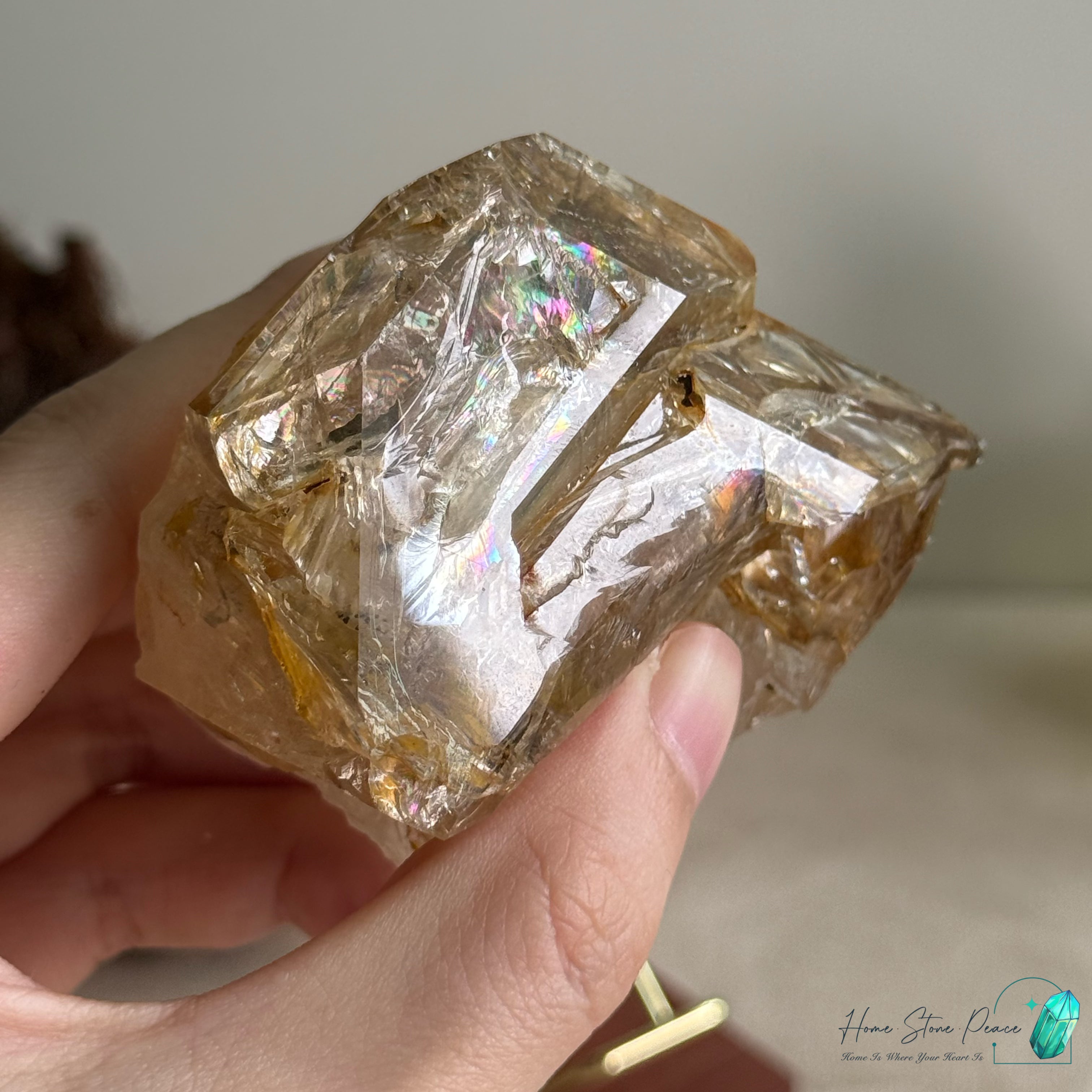 美國紐約黄金療癒者骸骨赫基蒙鑽石 New York Skeletal Herkimer Diamond with Golden Healer