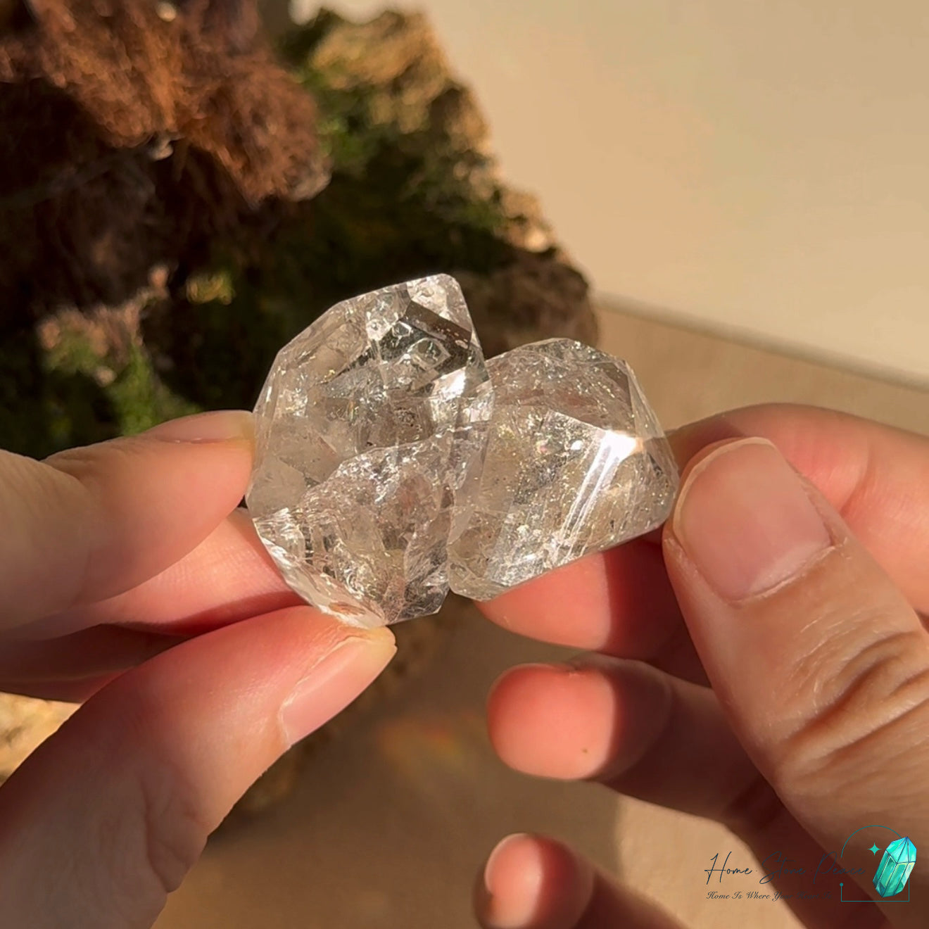 美國紐約連生赫基蒙鑽石 New York Herkimer Diamond Cluster