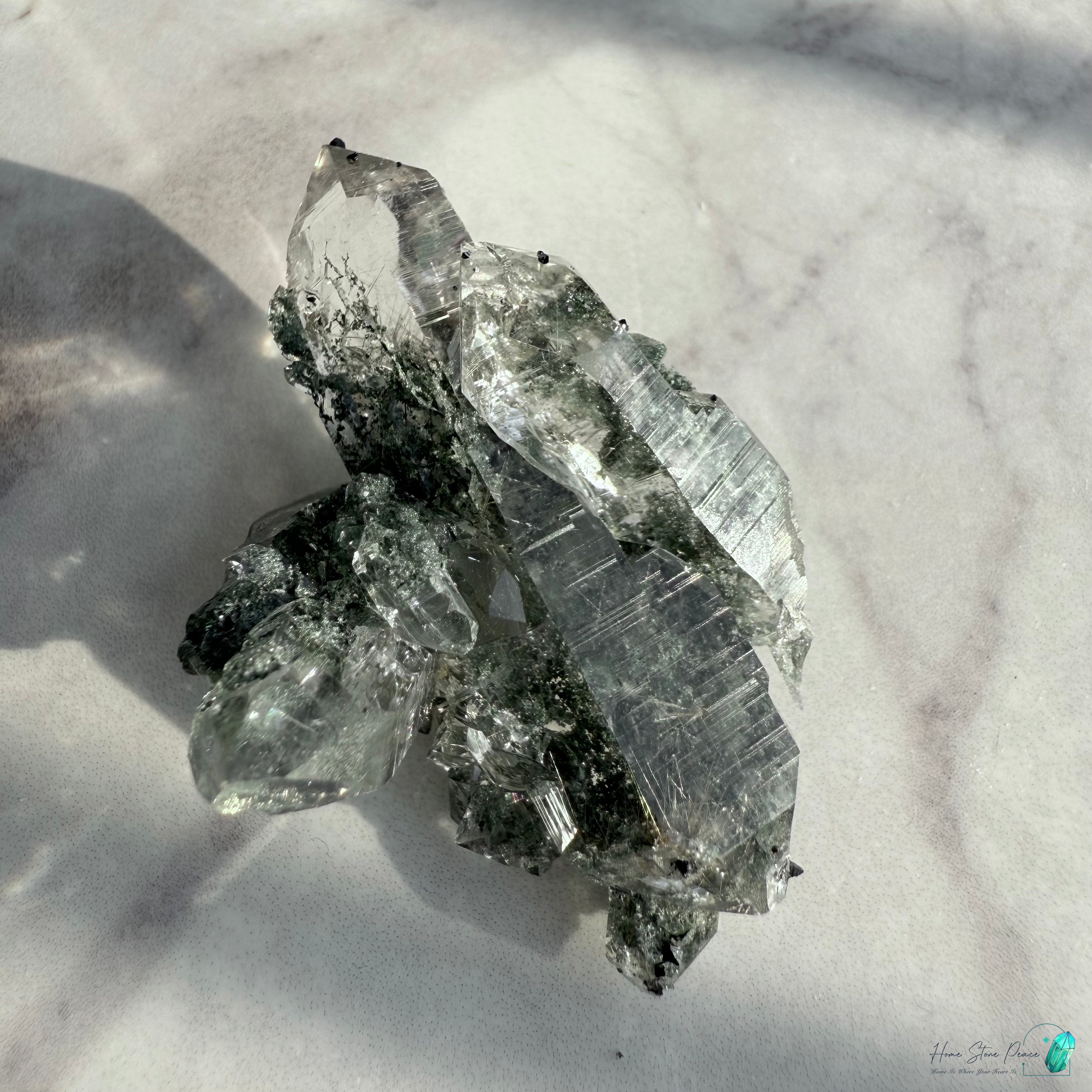 精品喜馬拉雅山綠泥共生水晶 Premium Himalayan Quartz with Green Chlorite