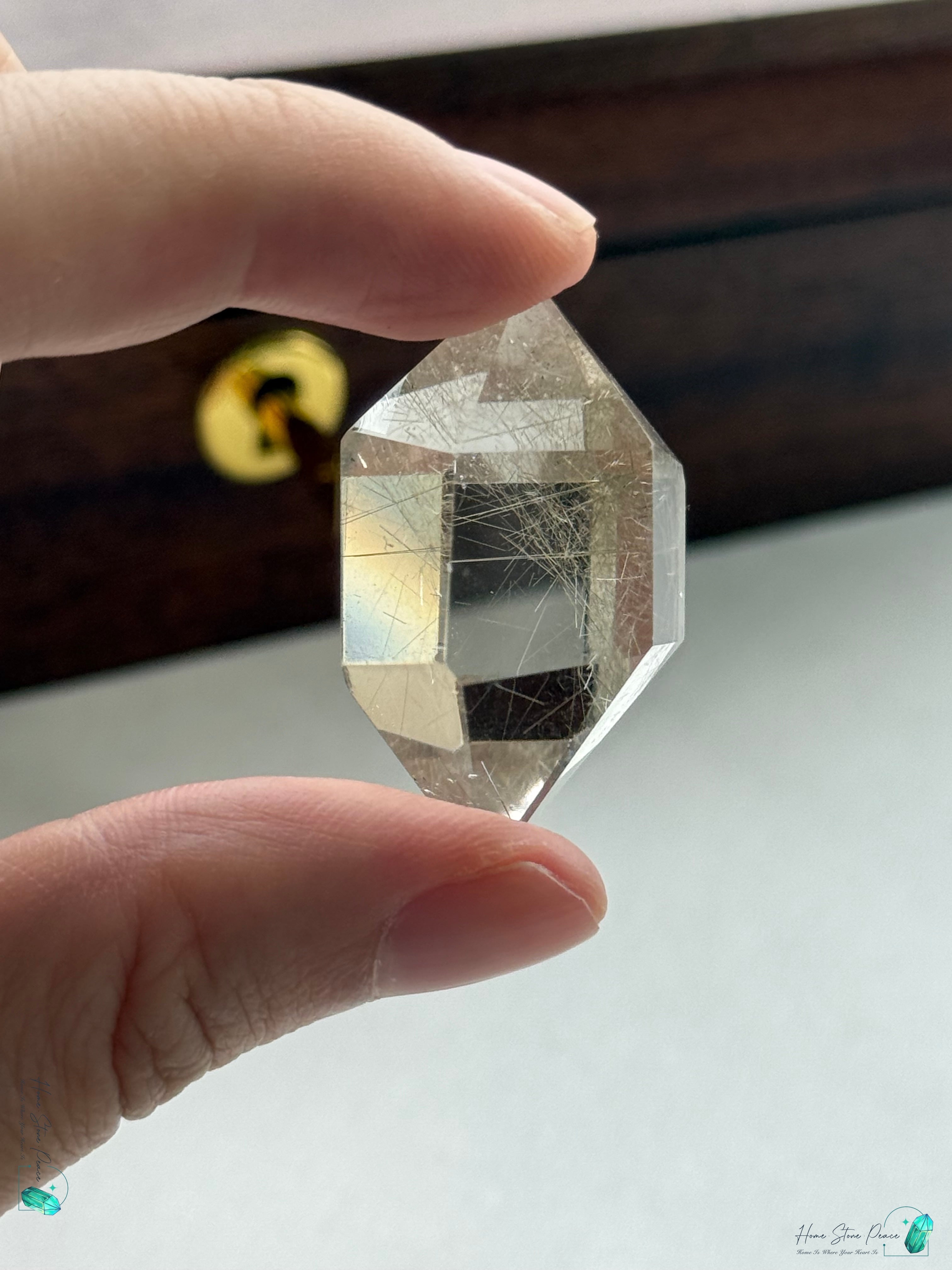 巴西雙尖銀髮水晶 Brazilian Double Terminated Silver Rutilated Quartz