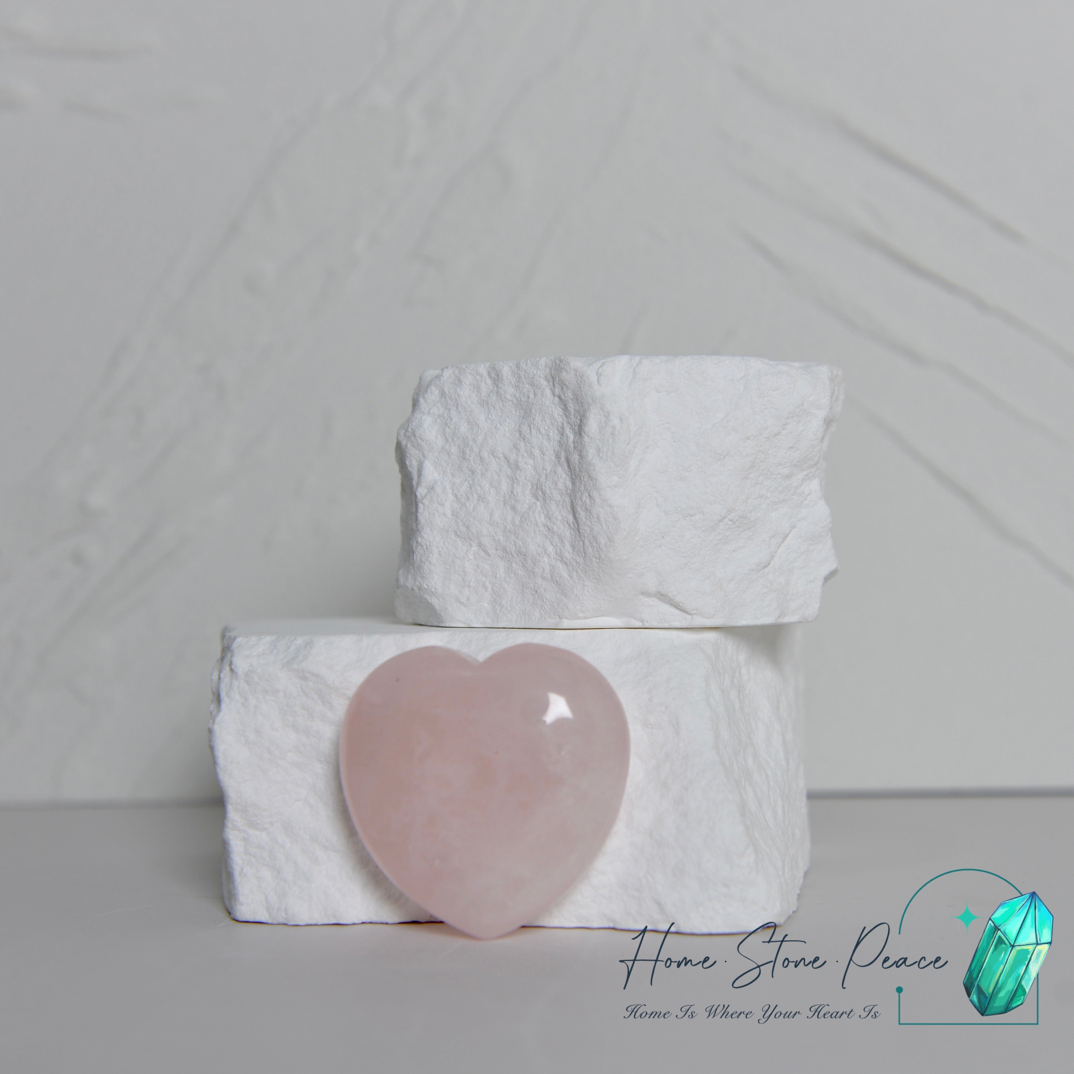 Rose Quartz Heart 粉紅水晶心