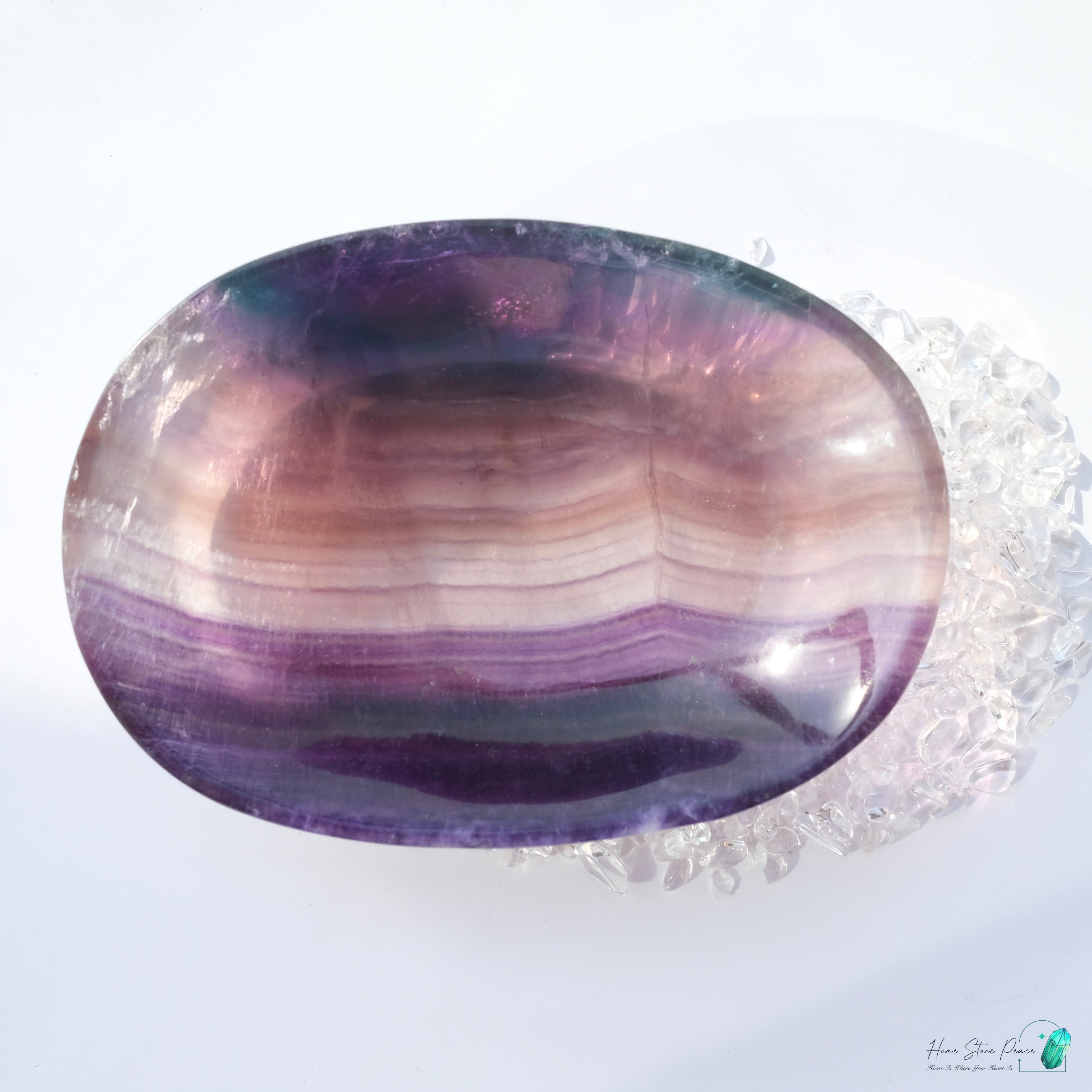 千層彩虹螢石碟(加厚）Rainbow Fluorite Dish