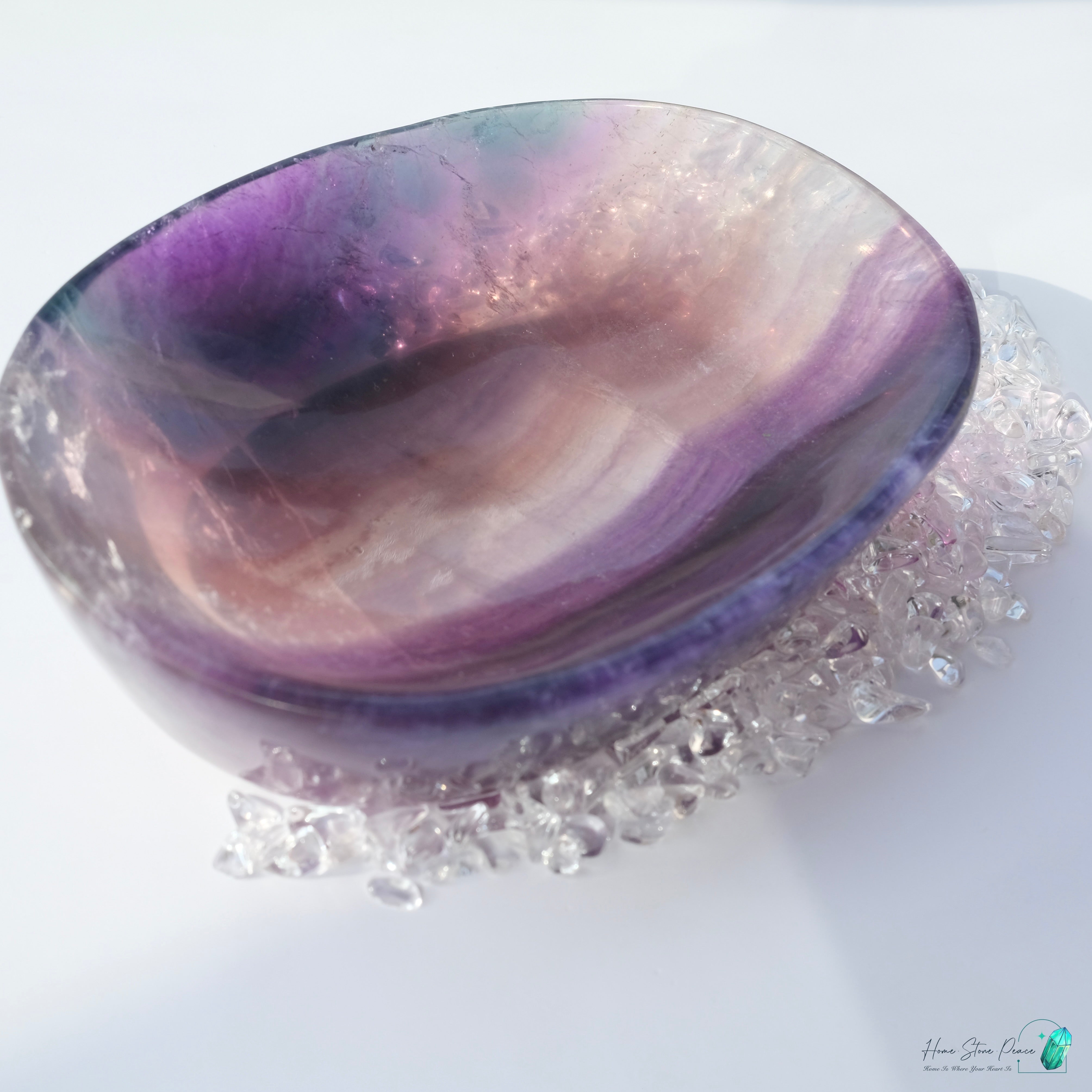 千層彩虹螢石碟(加厚）Rainbow Fluorite Dish