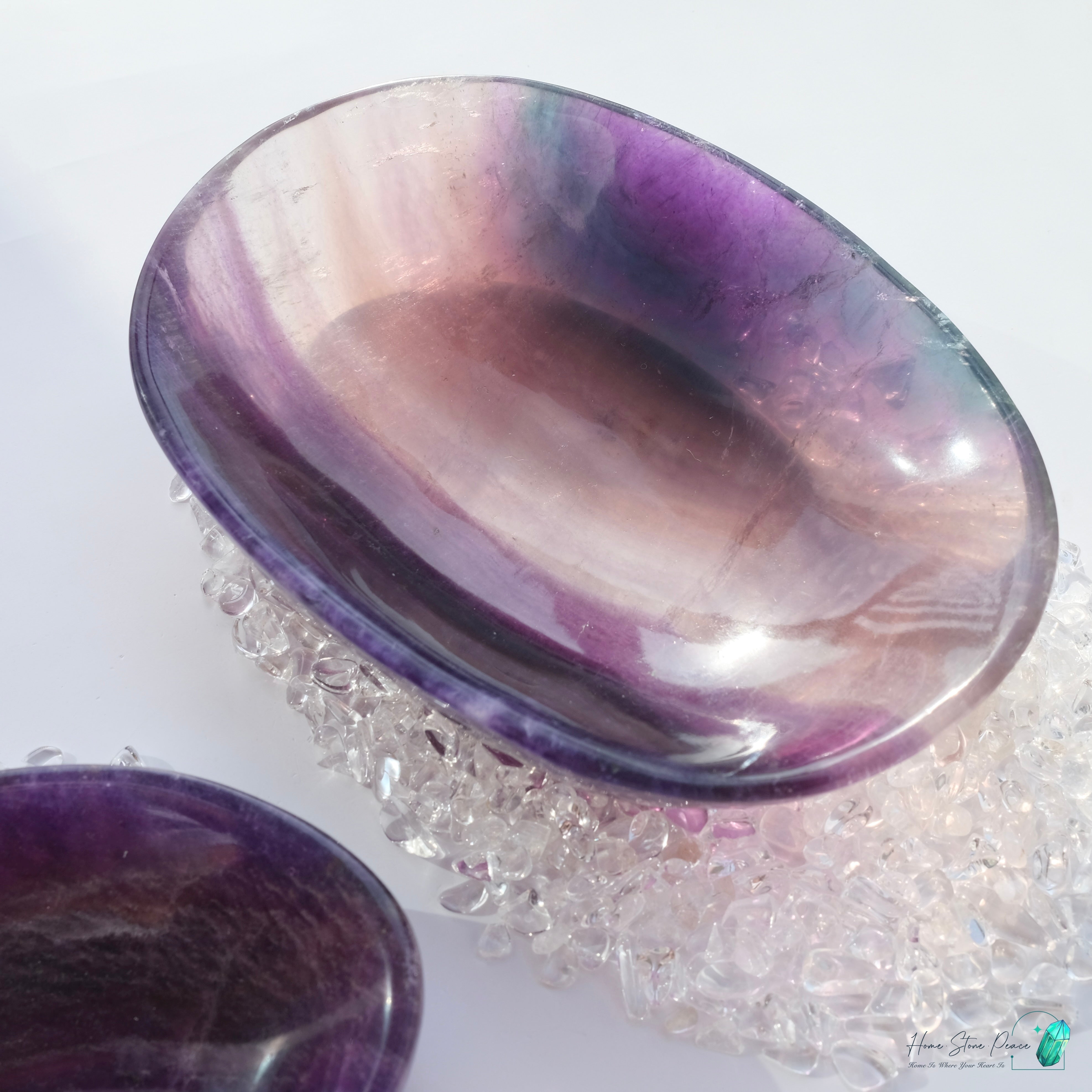 千層彩虹螢石碟(加厚）Rainbow Fluorite Dish