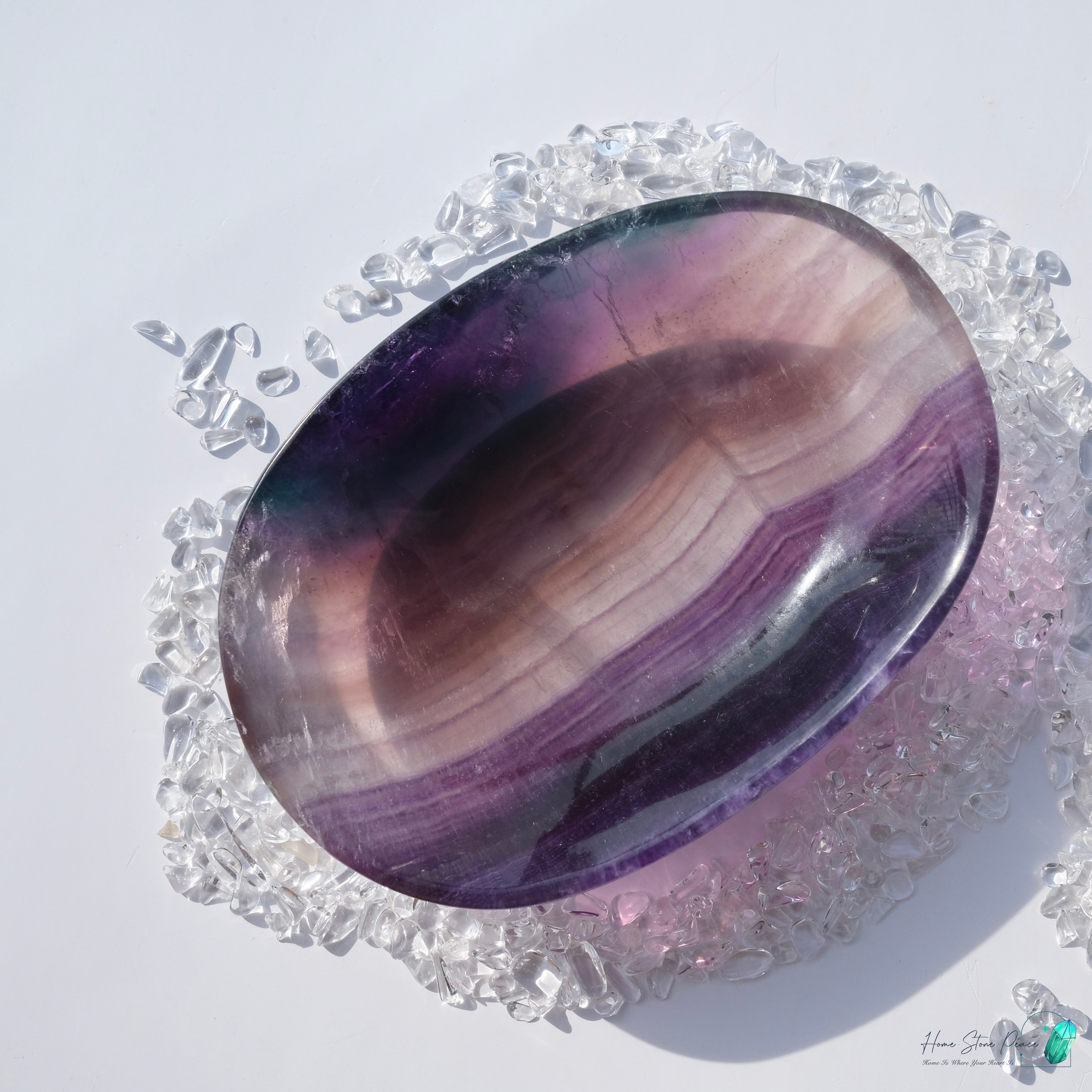 千層彩虹螢石碟(加厚）Rainbow Fluorite Dish