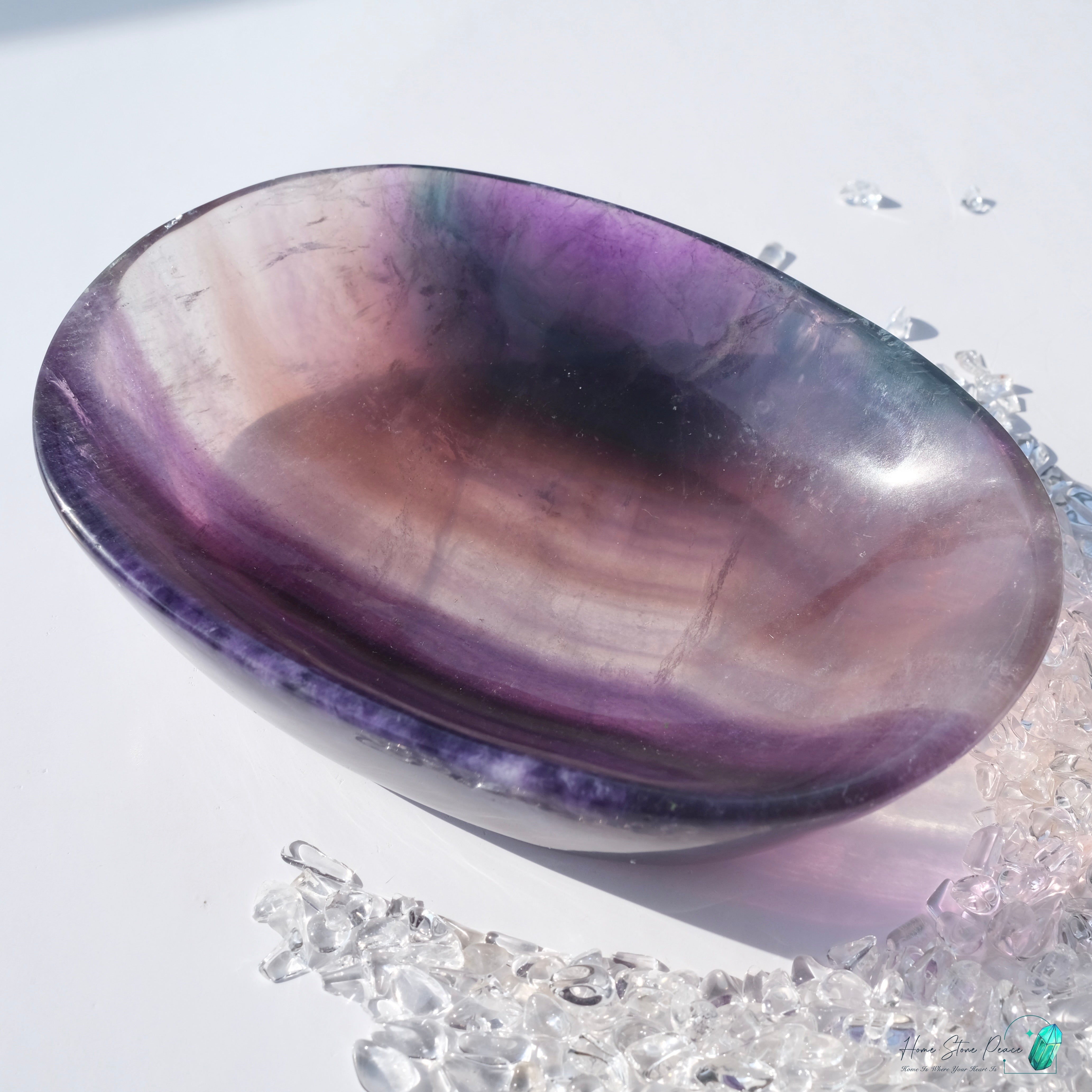 千層彩虹螢石碟(加厚）Rainbow Fluorite Dish