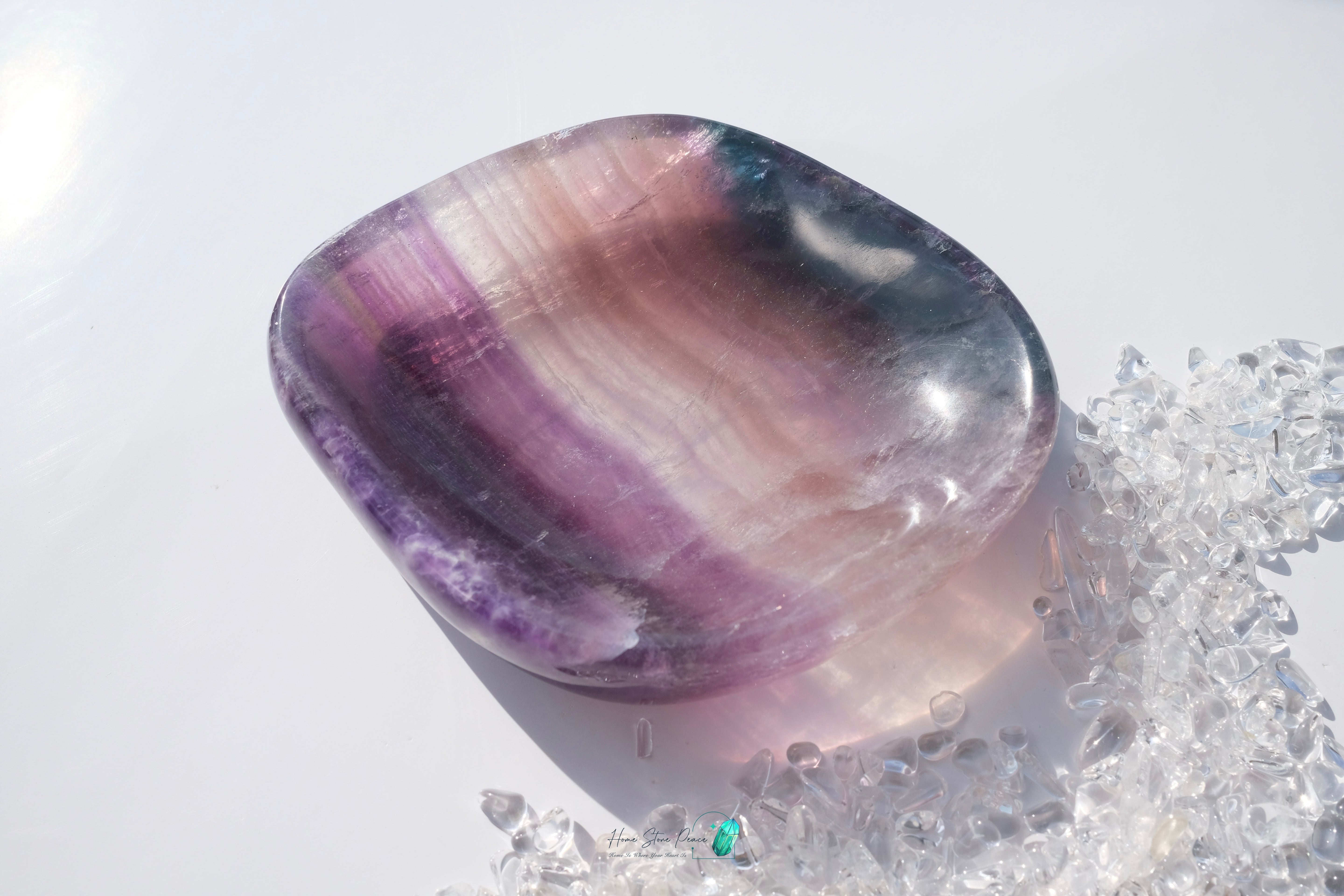 千層彩虹螢石碟(加厚）Rainbow Fluorite Dish