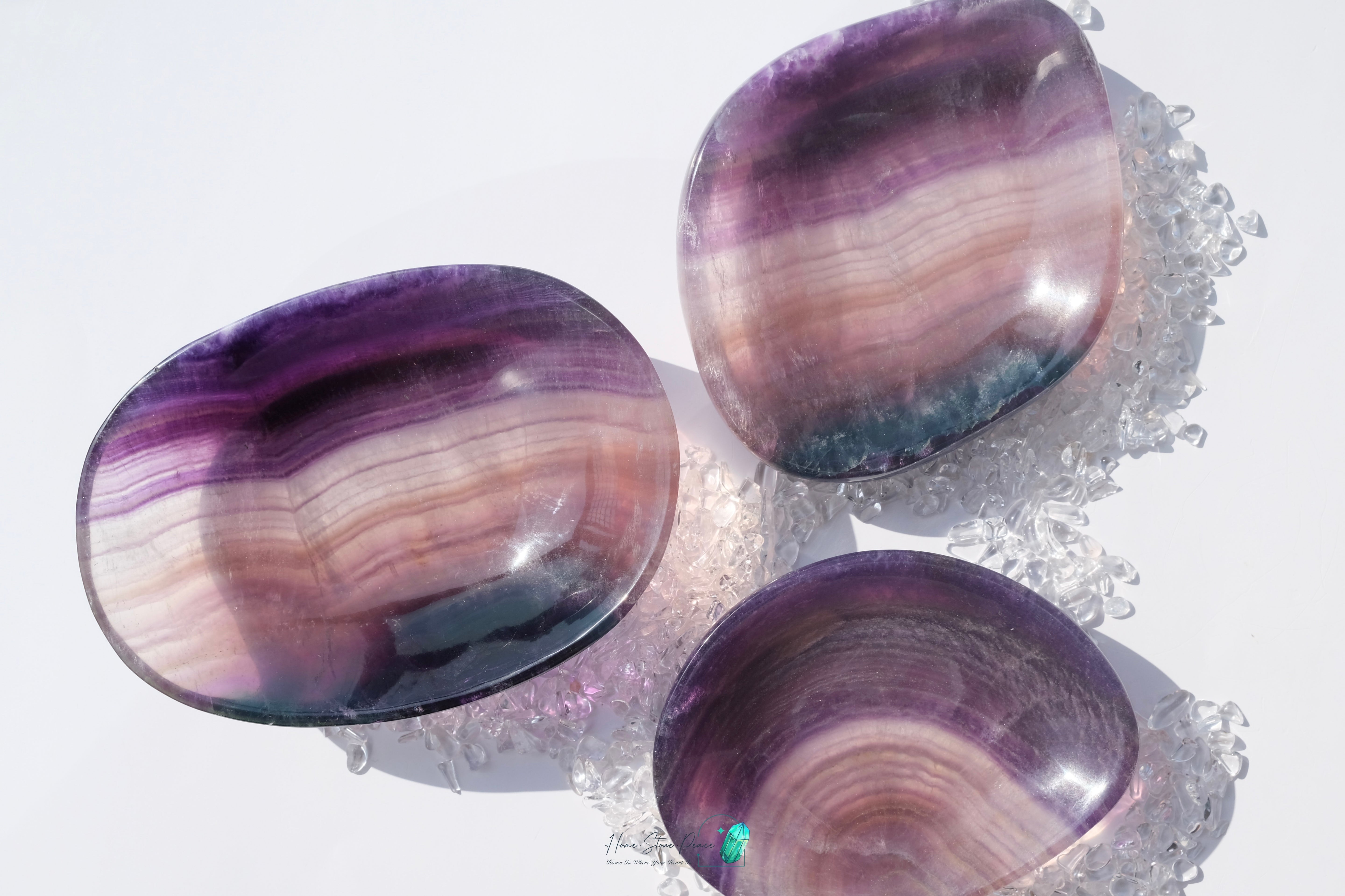 千層彩虹螢石碟(加厚）Rainbow Fluorite Dish