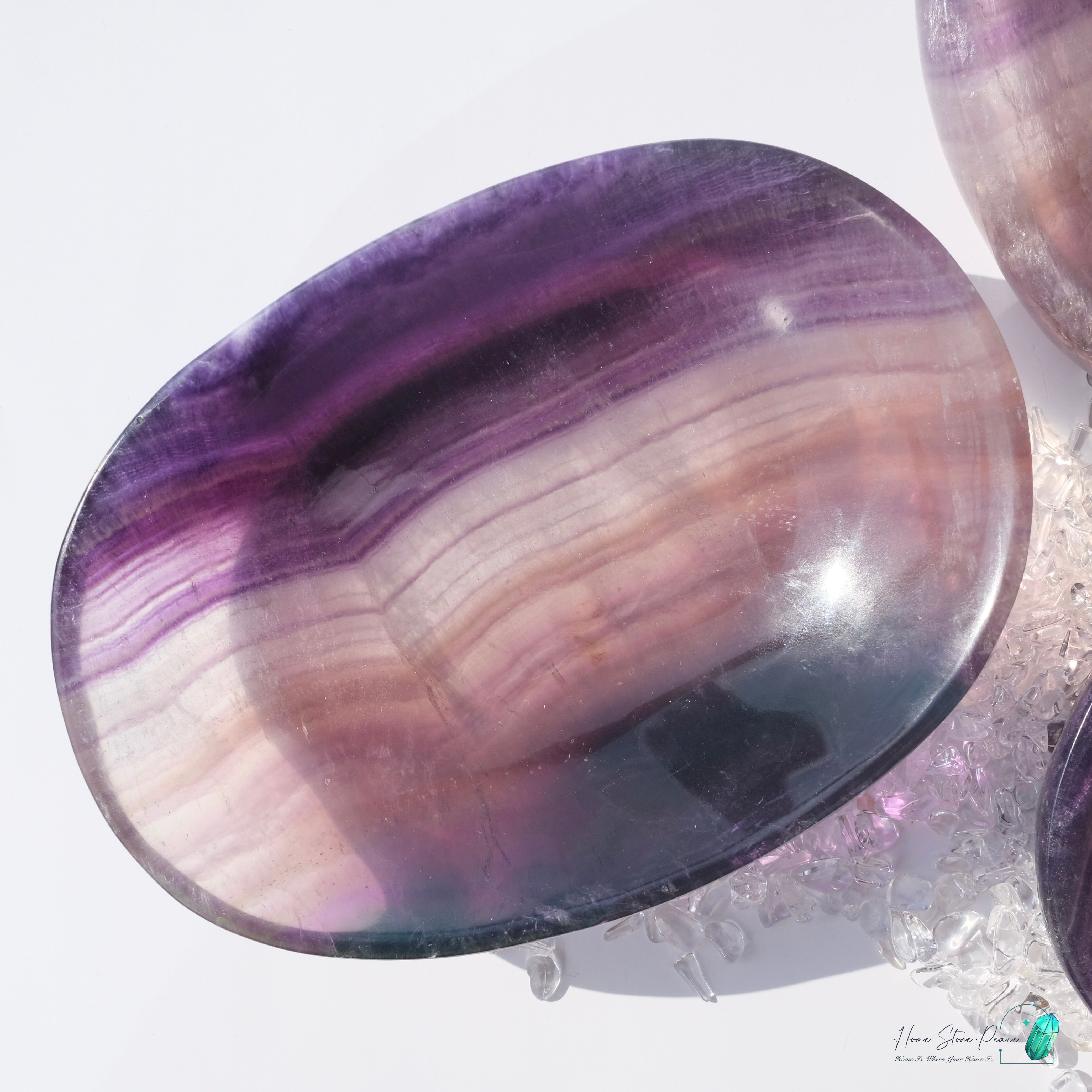 千層彩虹螢石碟(加厚）Rainbow Fluorite Dish