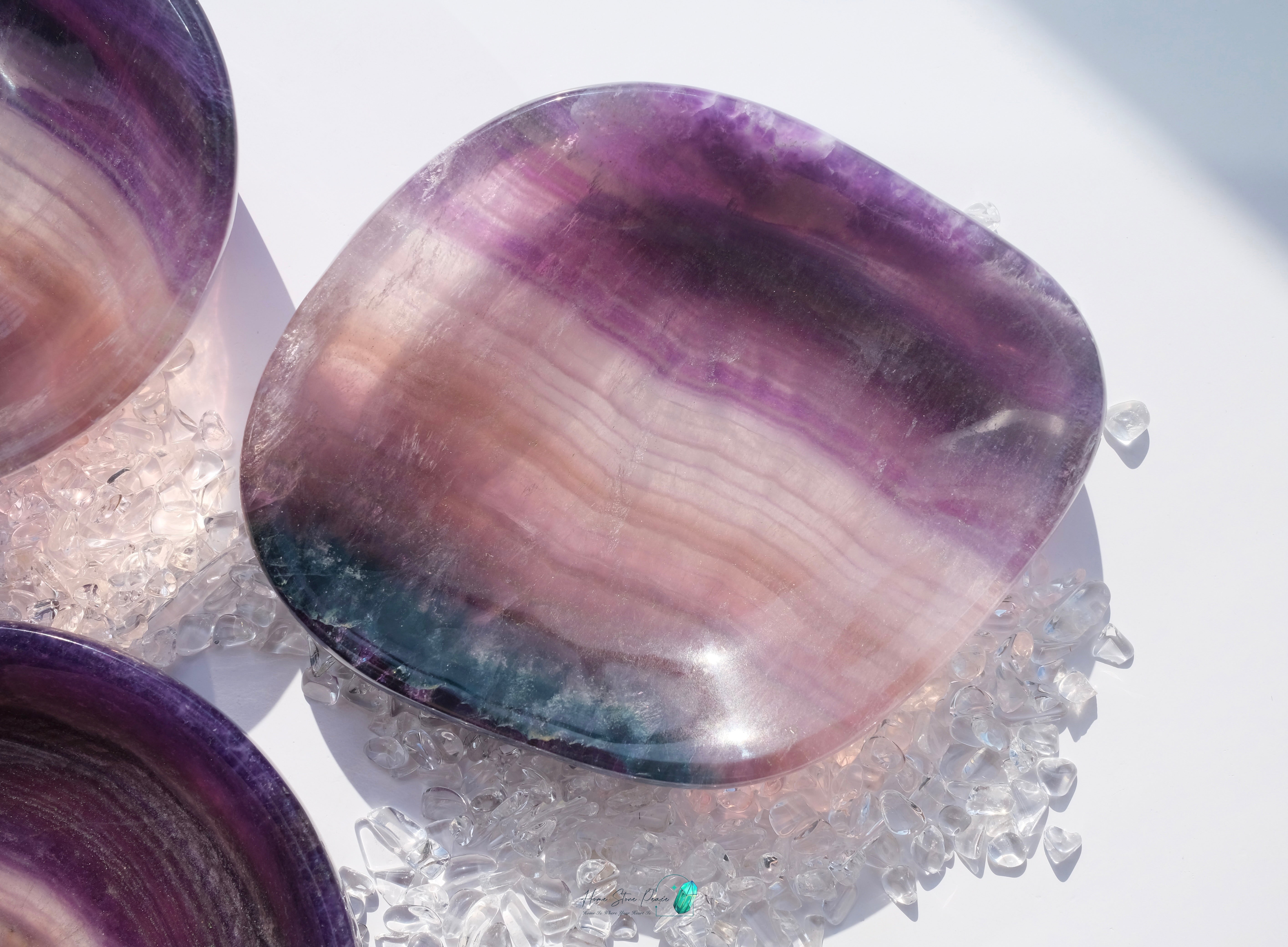 千層彩虹螢石碟(加厚）Rainbow Fluorite Dish